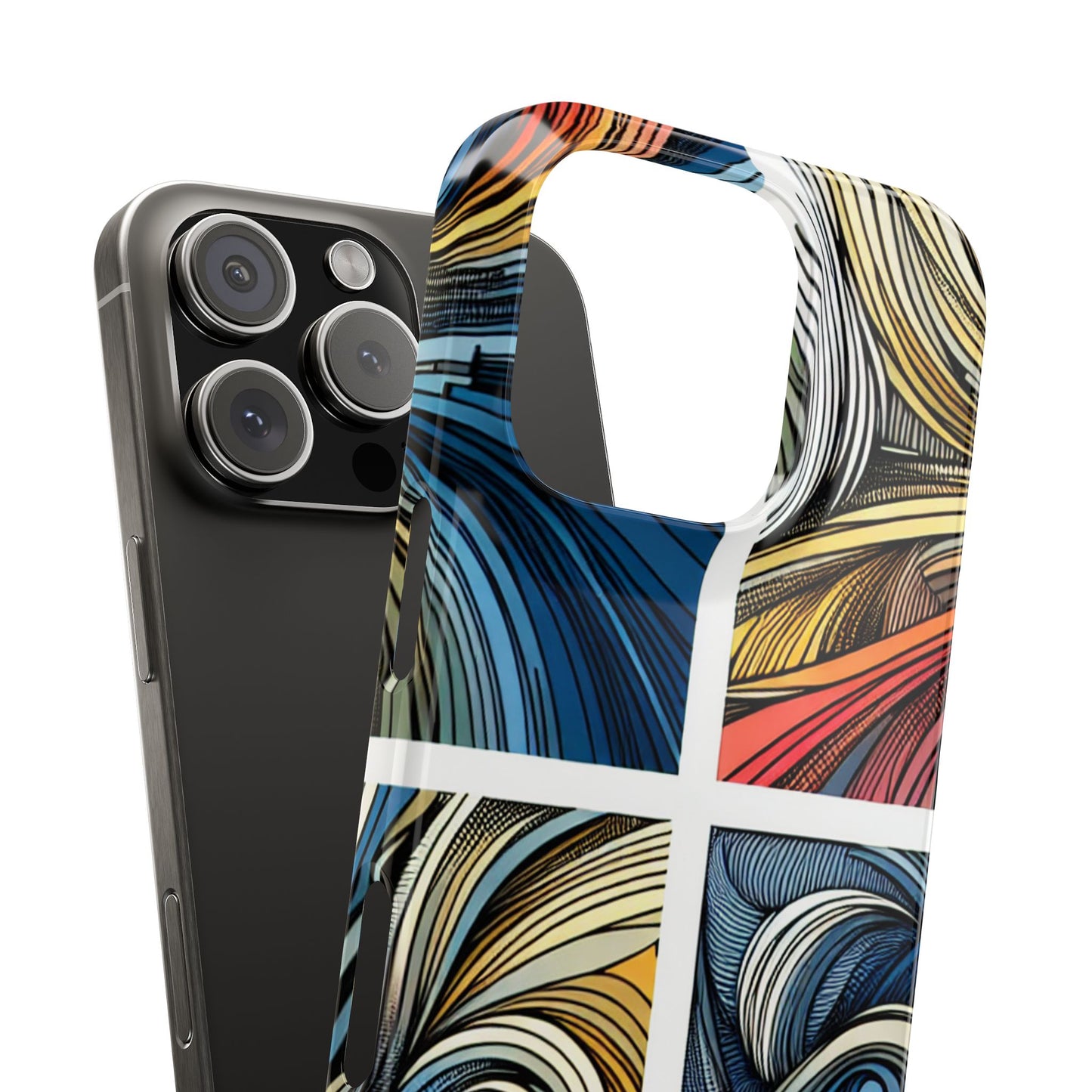 Artistic Slim Phone Cases - Colorful Swirl Design for Creative Souls