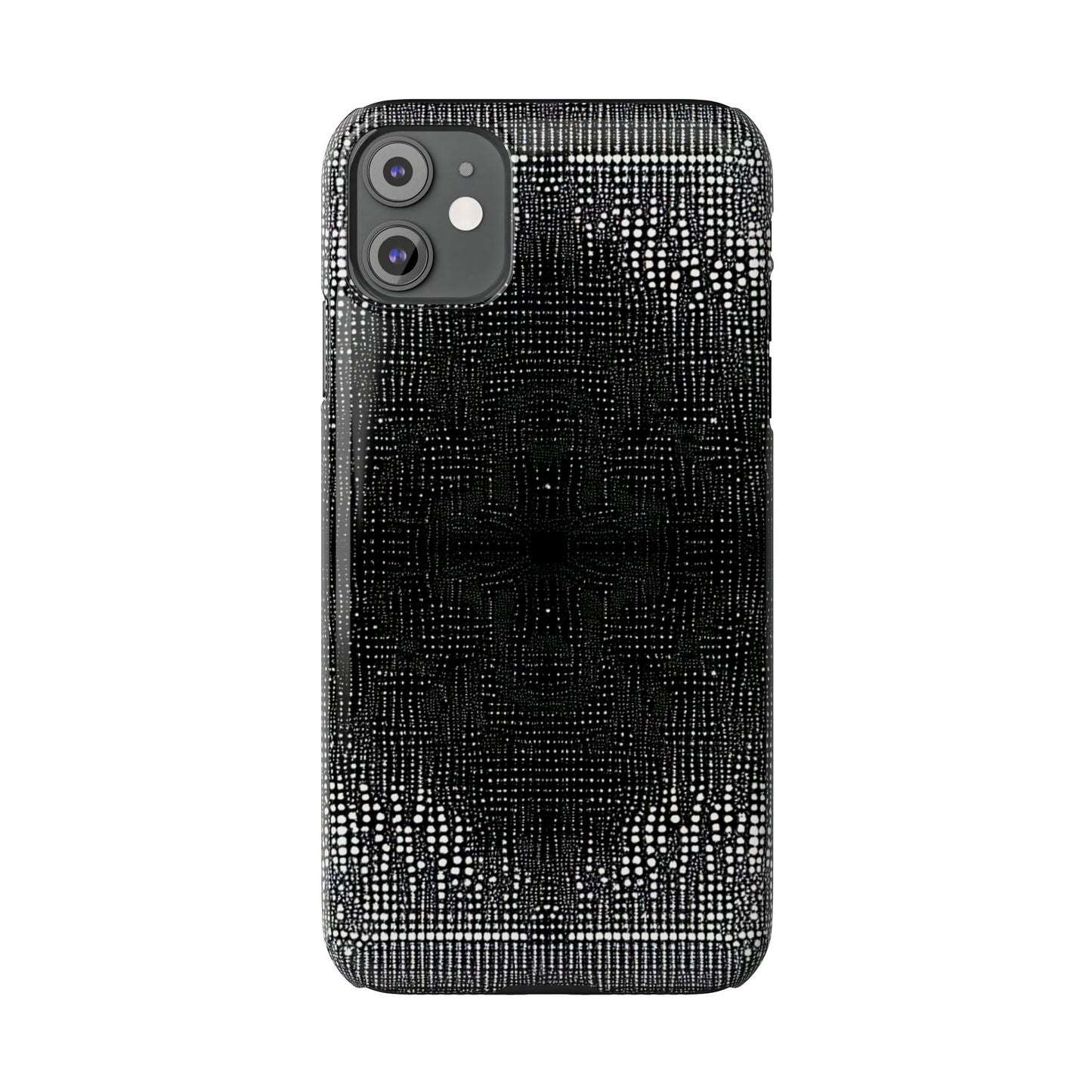 Glamorous Black Diamond Pattern Slim Phone Case