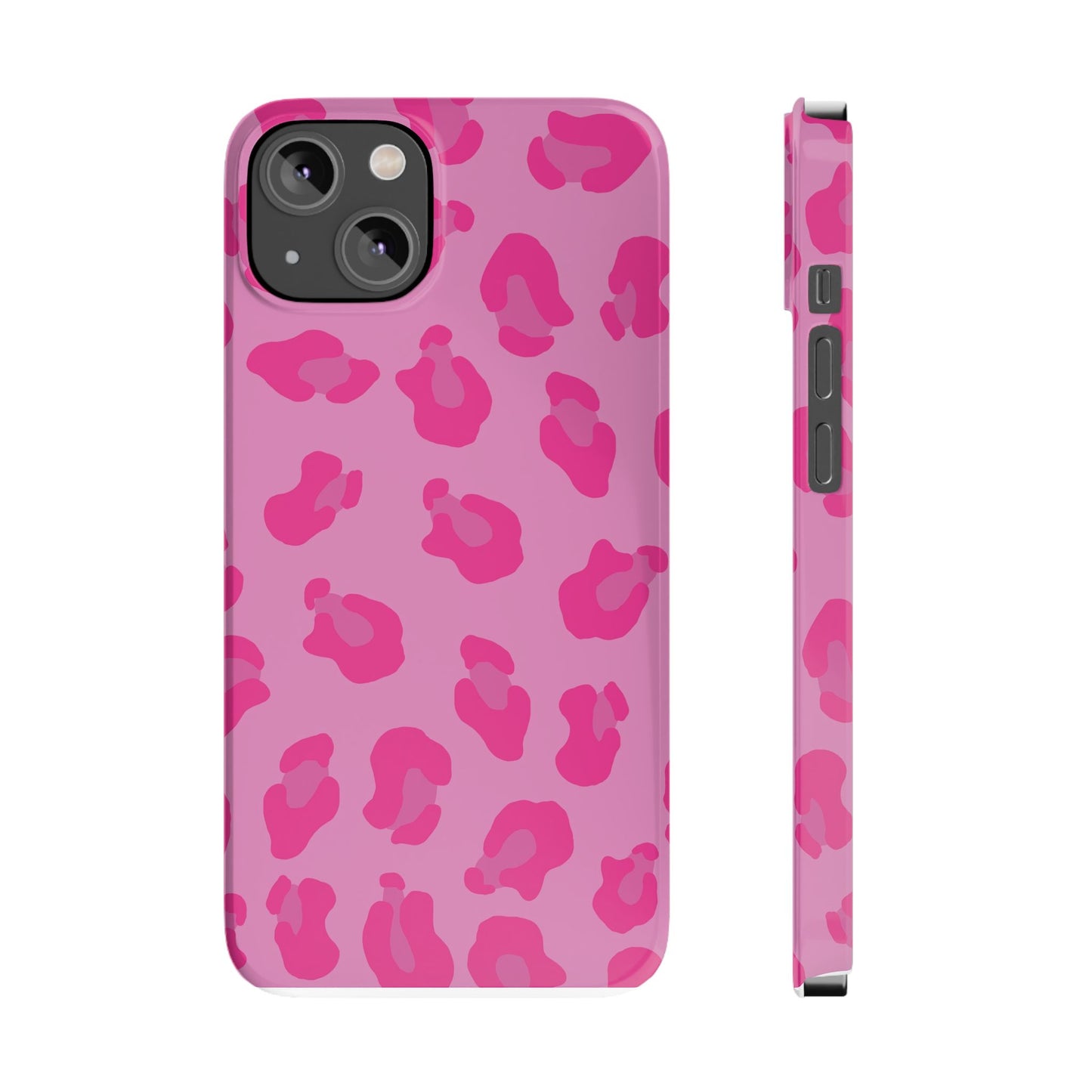 Pink Leopard Print Slim Phone Case - Stylish & Trendy Protection