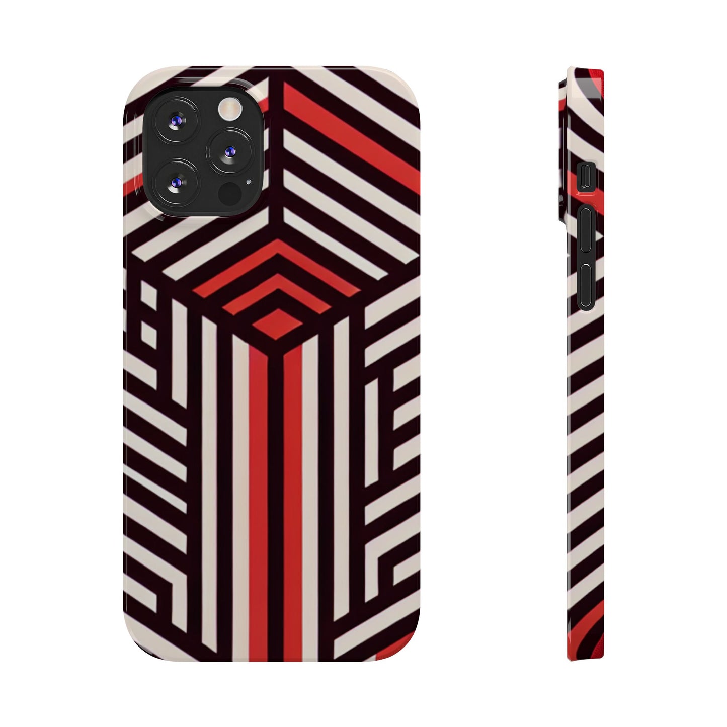 Geometric Slim Phone Case - Modern Abstract Design for Minimalist Style