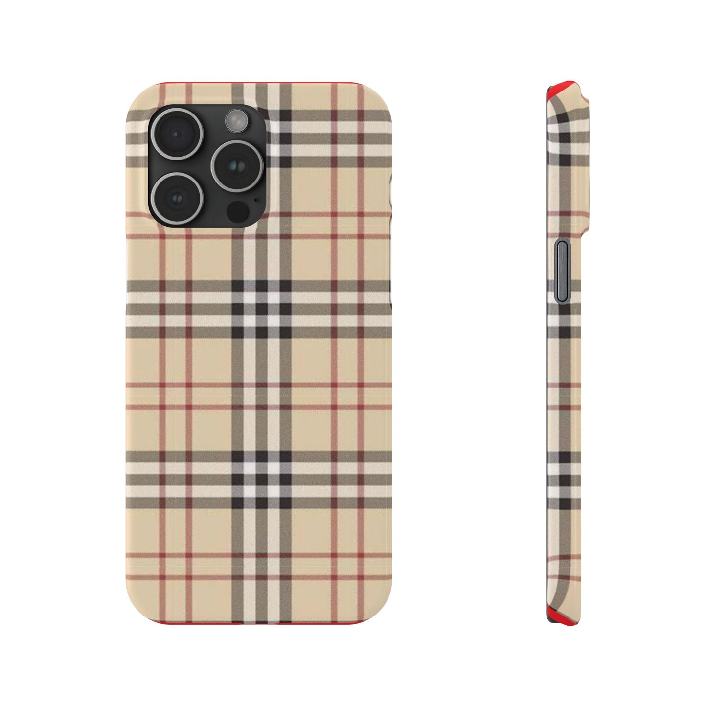 Classic Plaid Slim Phone Case - Stylish and Durable Protective Cover