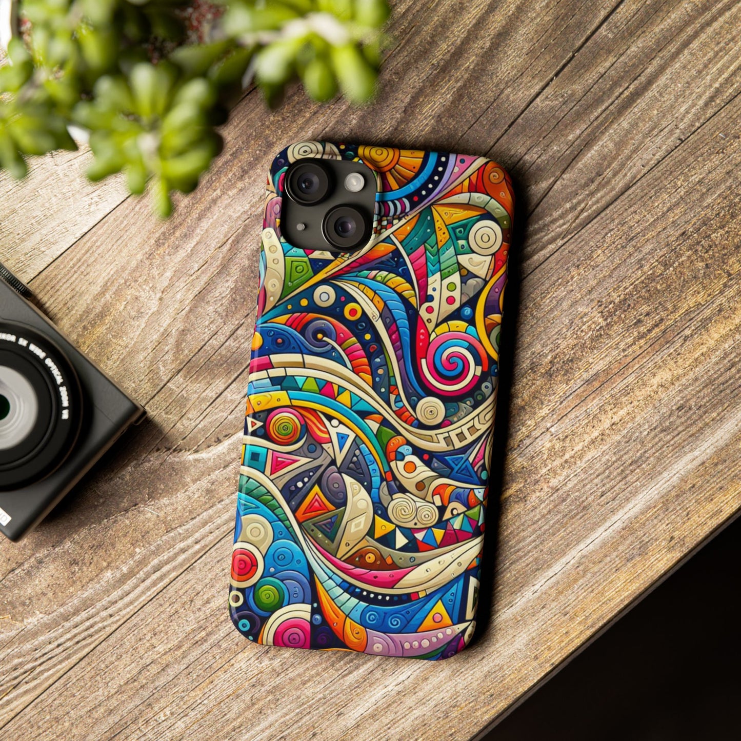 Colorful Abstract Slim Phone Case - Creative Art Design