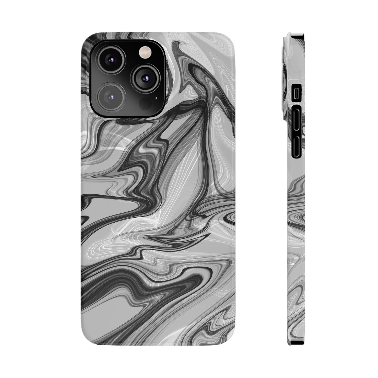 Stylish Black and Gray Abstract Slim Phone Case