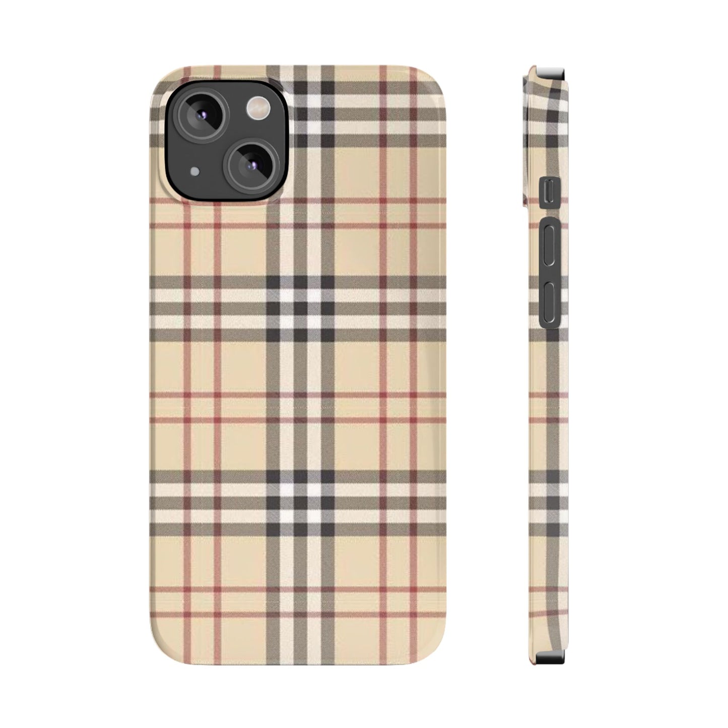 Classic Plaid Slim Phone Case - Stylish and Durable Protective Cover