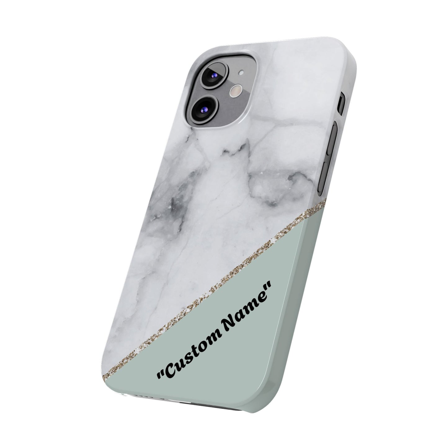 Custom Marble Slim Phone Case - Personalized Design for Trendy Protection