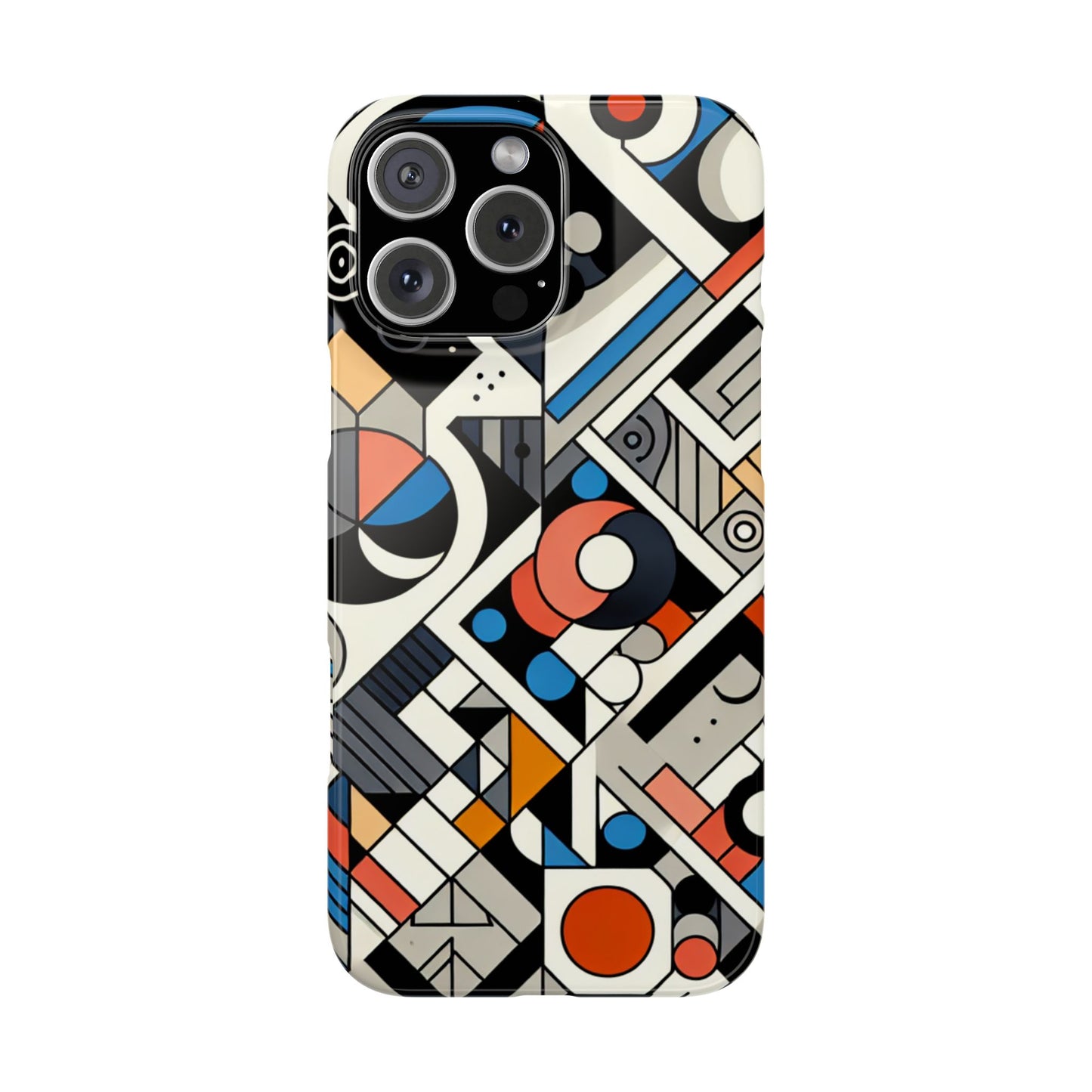 Modern Abstract Slim Phone Case - Colorful Geometric Design