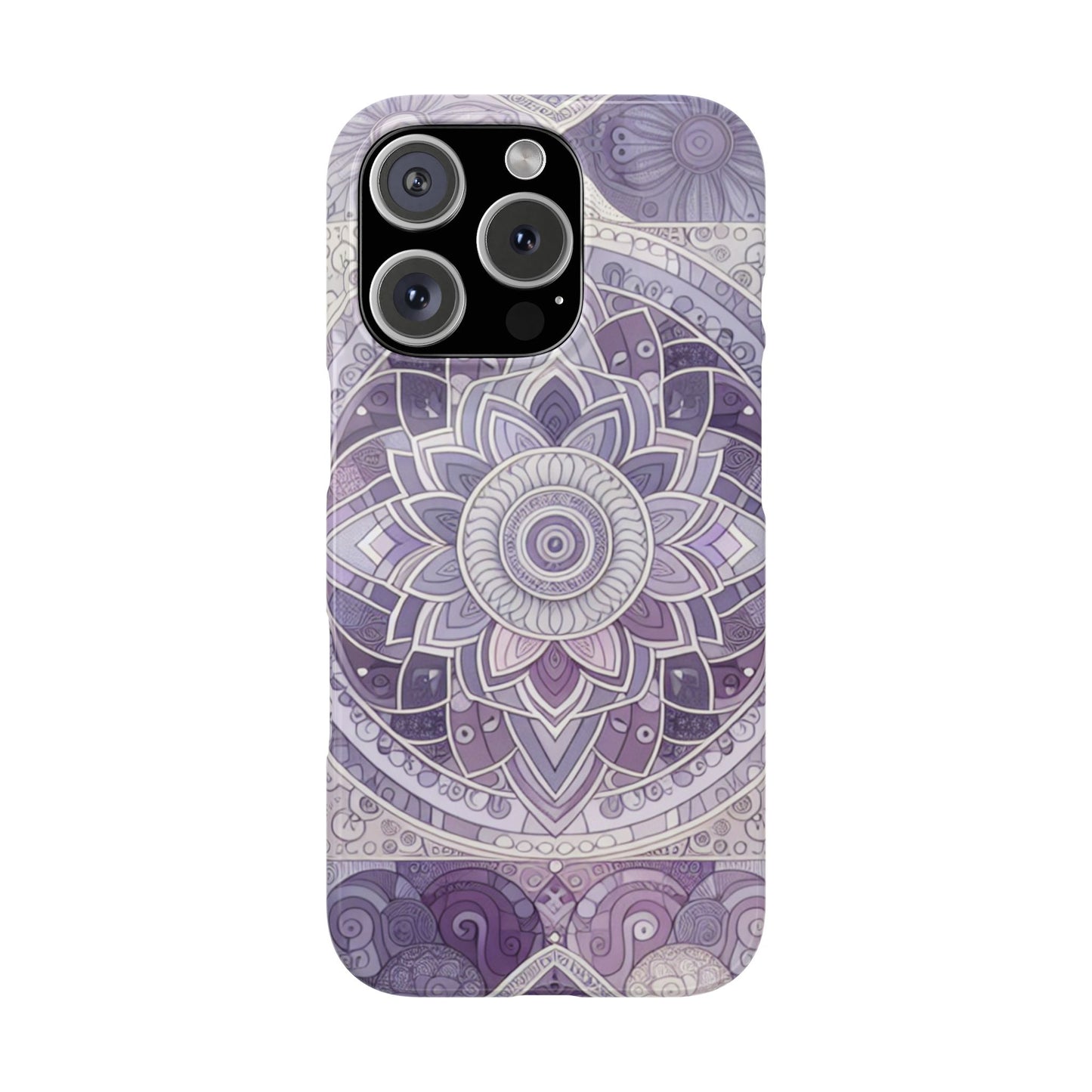 Elegant Mandala Slim Phone Case – Purple Harmony Design