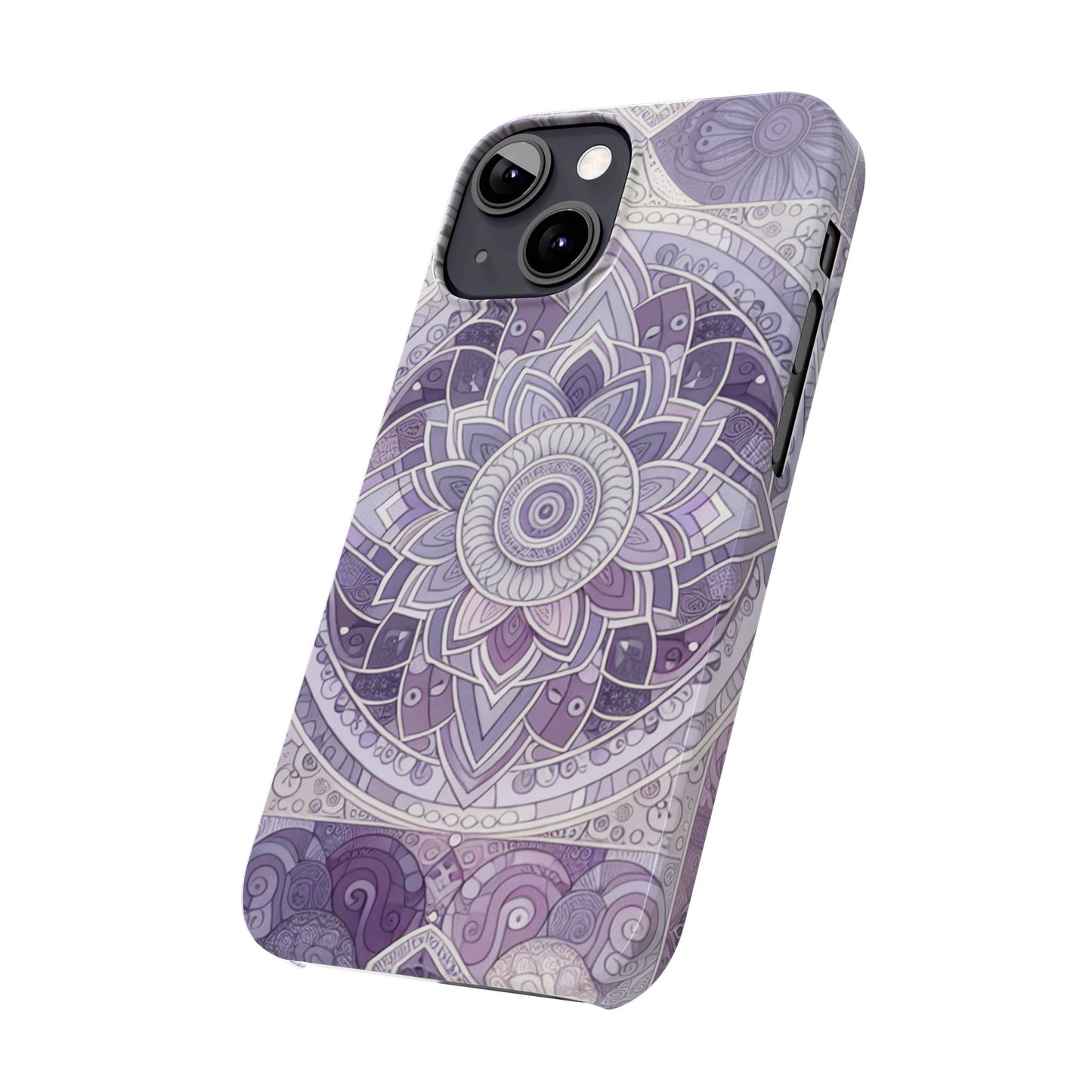 Elegant Mandala Slim Phone Case – Purple Harmony Design