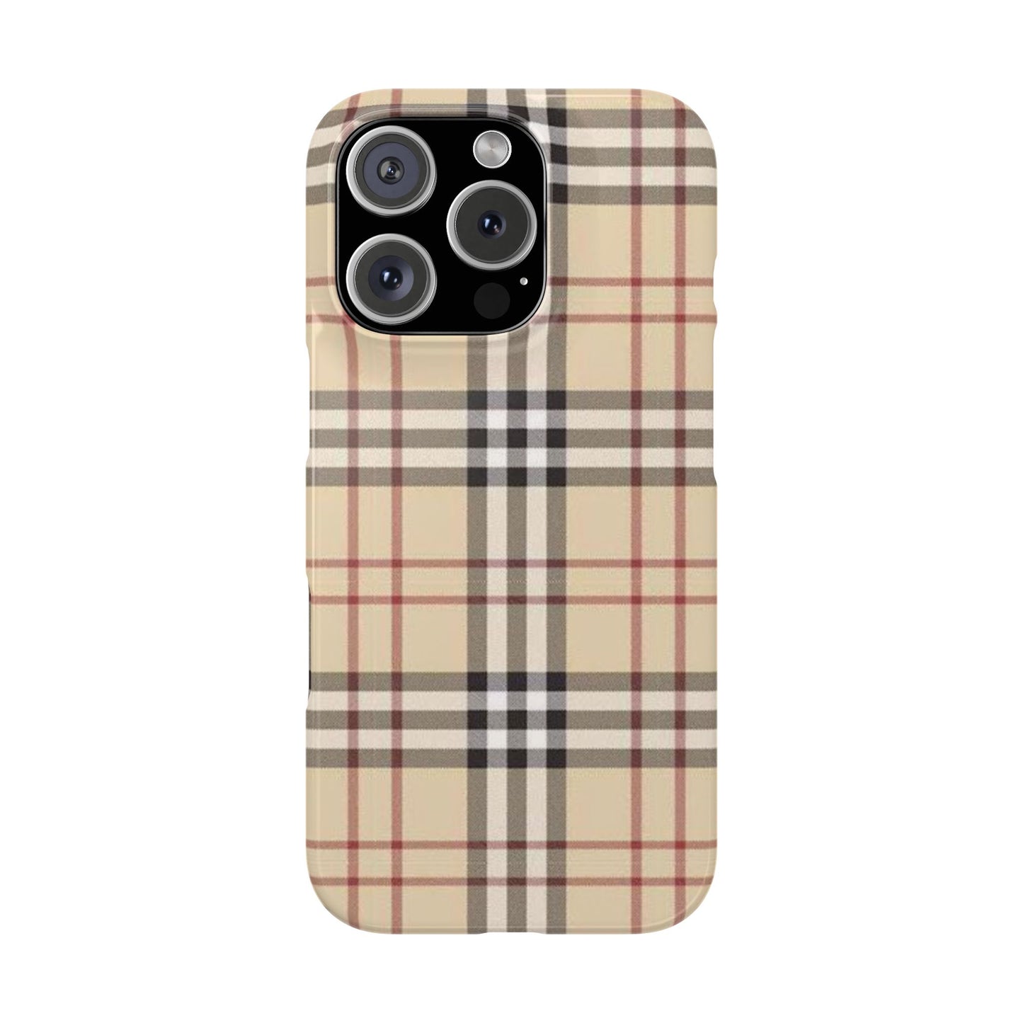 Classic Plaid Slim Phone Case - Stylish and Durable Protective Cover