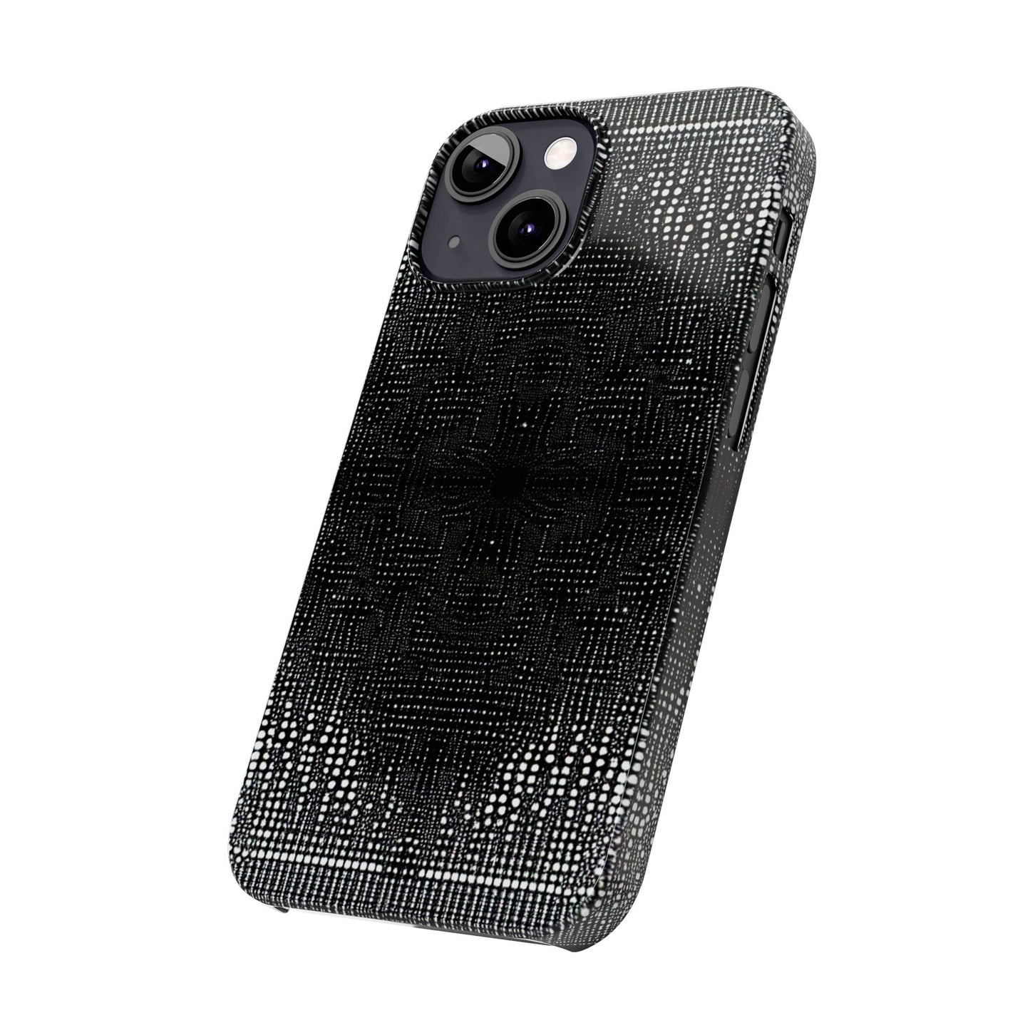 Glamorous Black Diamond Pattern Slim Phone Case