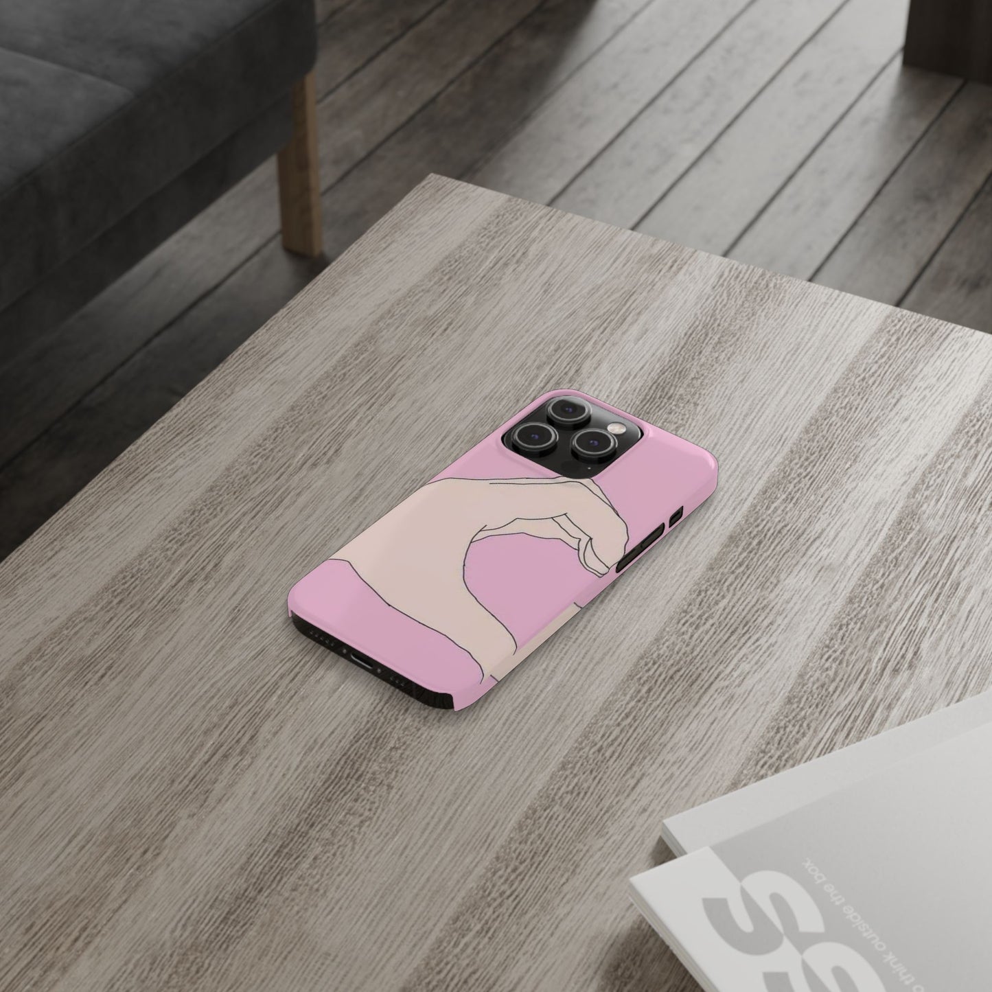 Cute Hand Heart Slim Phone Case - Stylish and Unique Phone Accessory