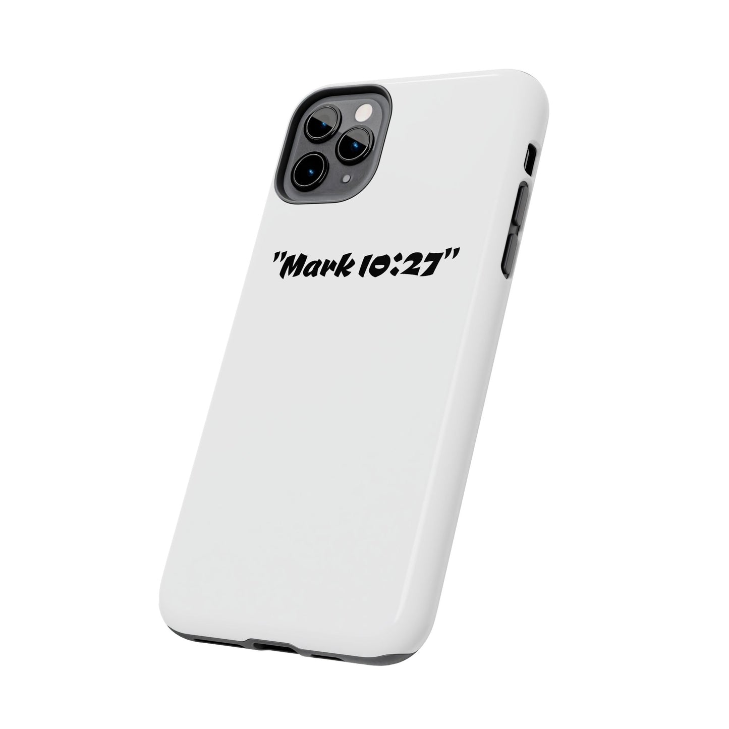 Bible verse "Mark 10:27" (V2) - Tough iPhone Case