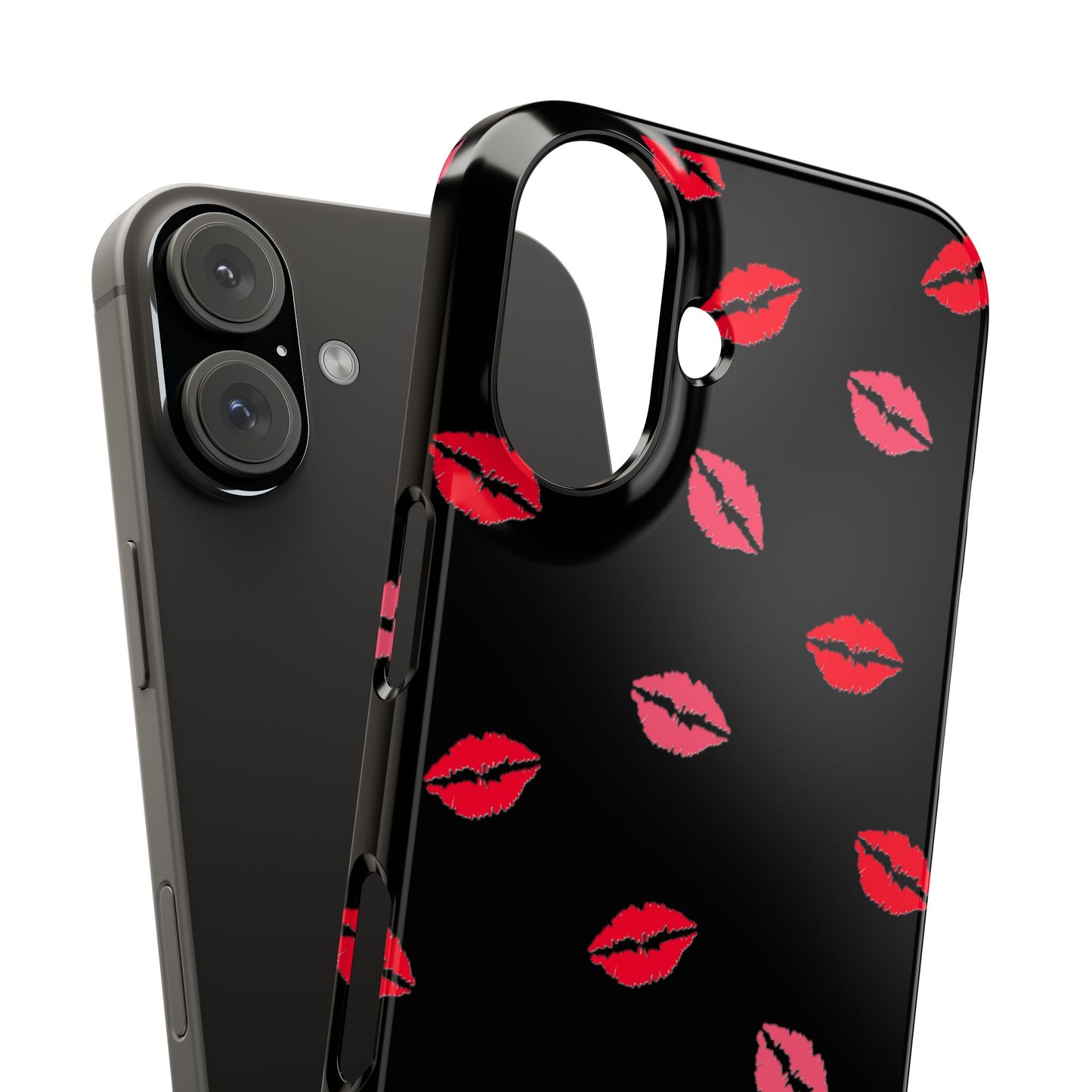 Kiss Mark Slim Phone Case - Chic Lip Print Design for Fashion Lovers