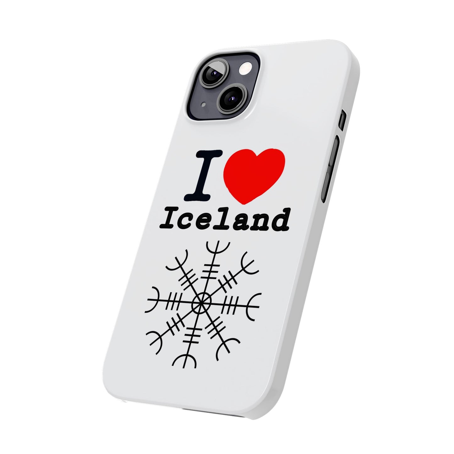 I Love Iceland Slim Phone Case - Stylish & Unique Design for Travelers