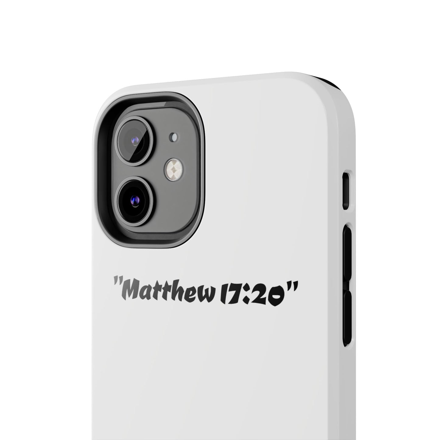 Bible verse "Matthew 17:20" (V2) - Tough iPhone Case