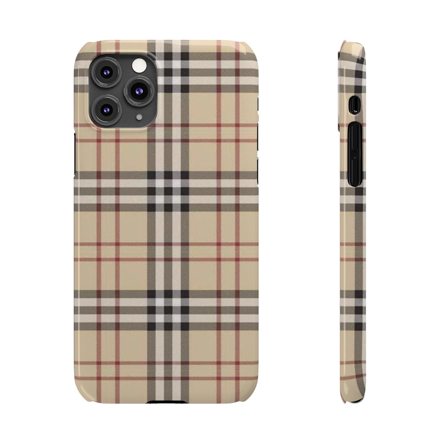 Classic Plaid Slim Phone Case - Stylish and Durable Protective Cover