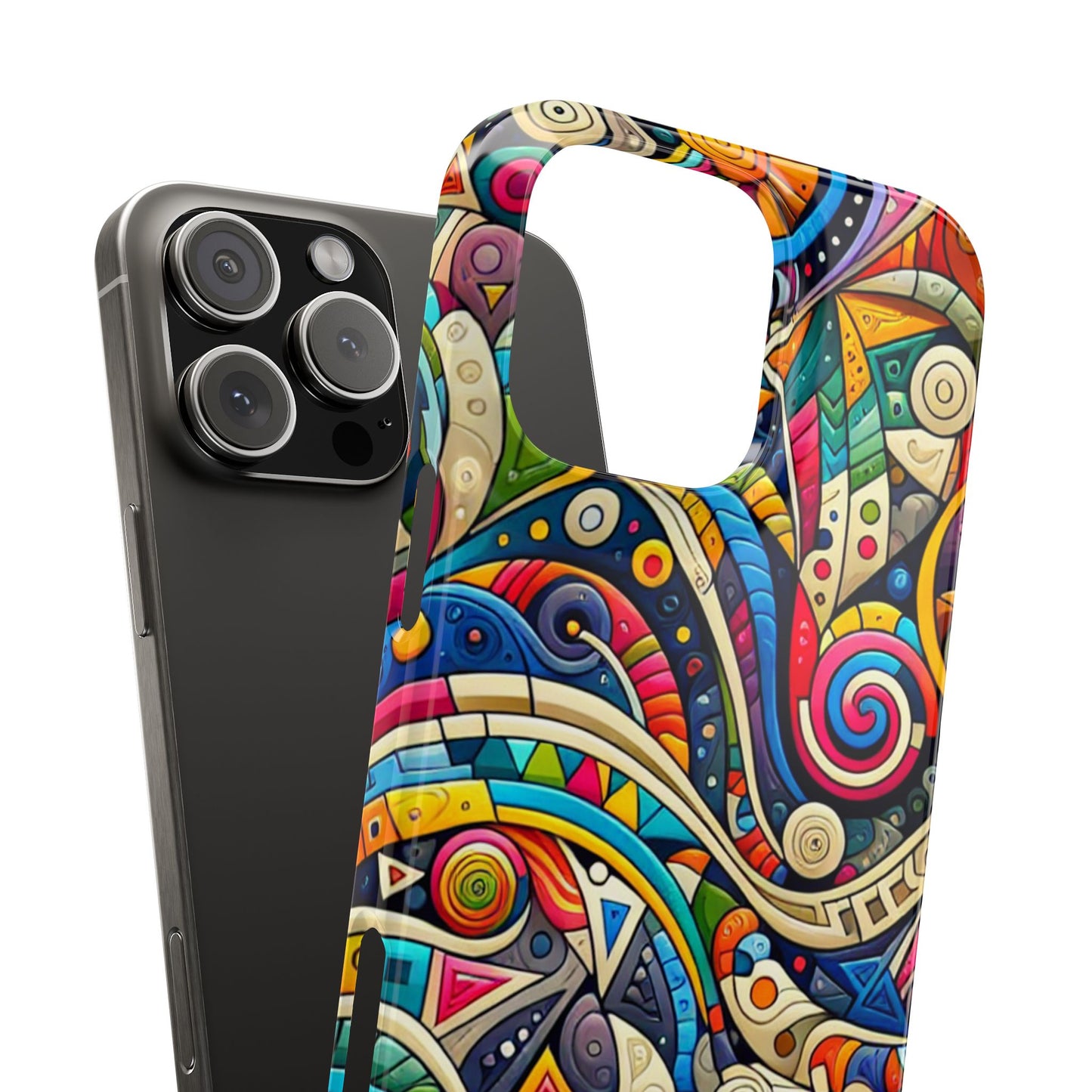 Colorful Abstract Slim Phone Case - Creative Art Design