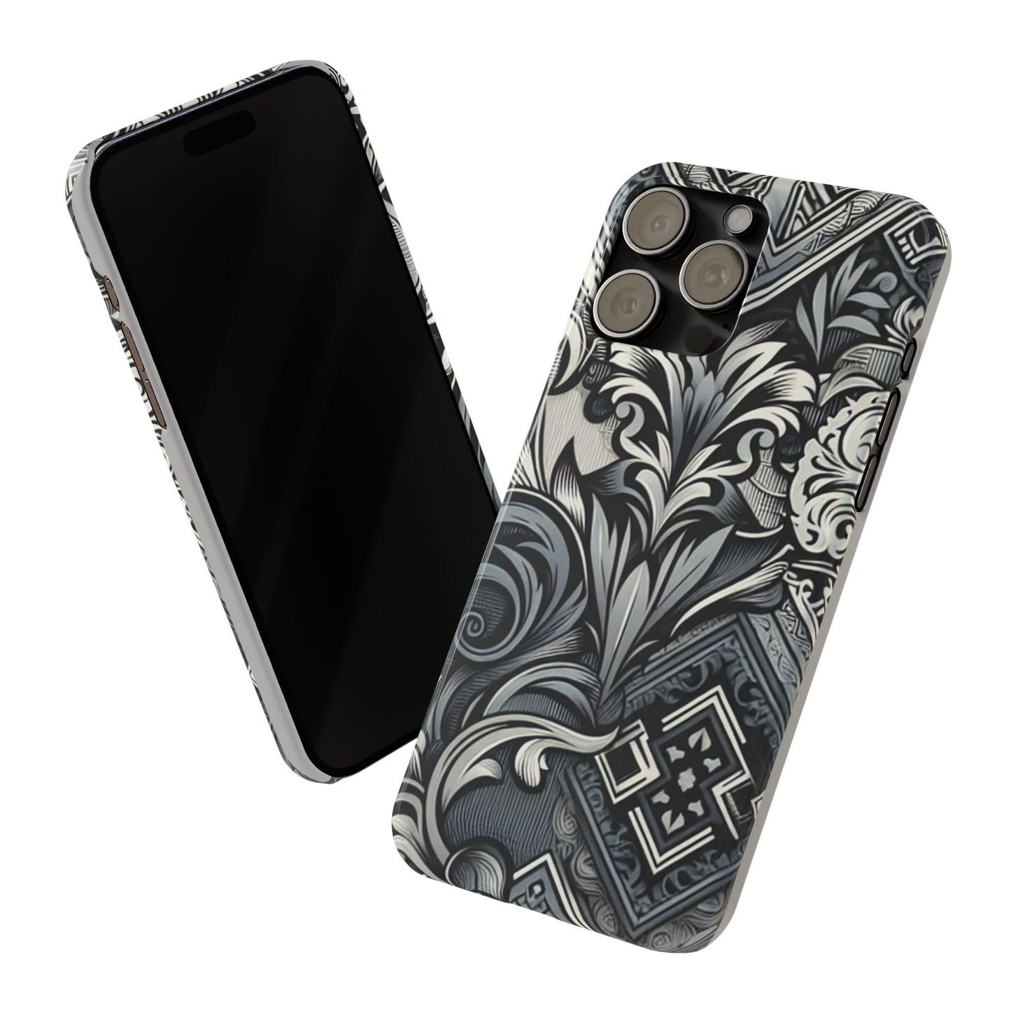 Elegant Floral Slim Phone Case - Stylish Protection for Modern Aesthetics