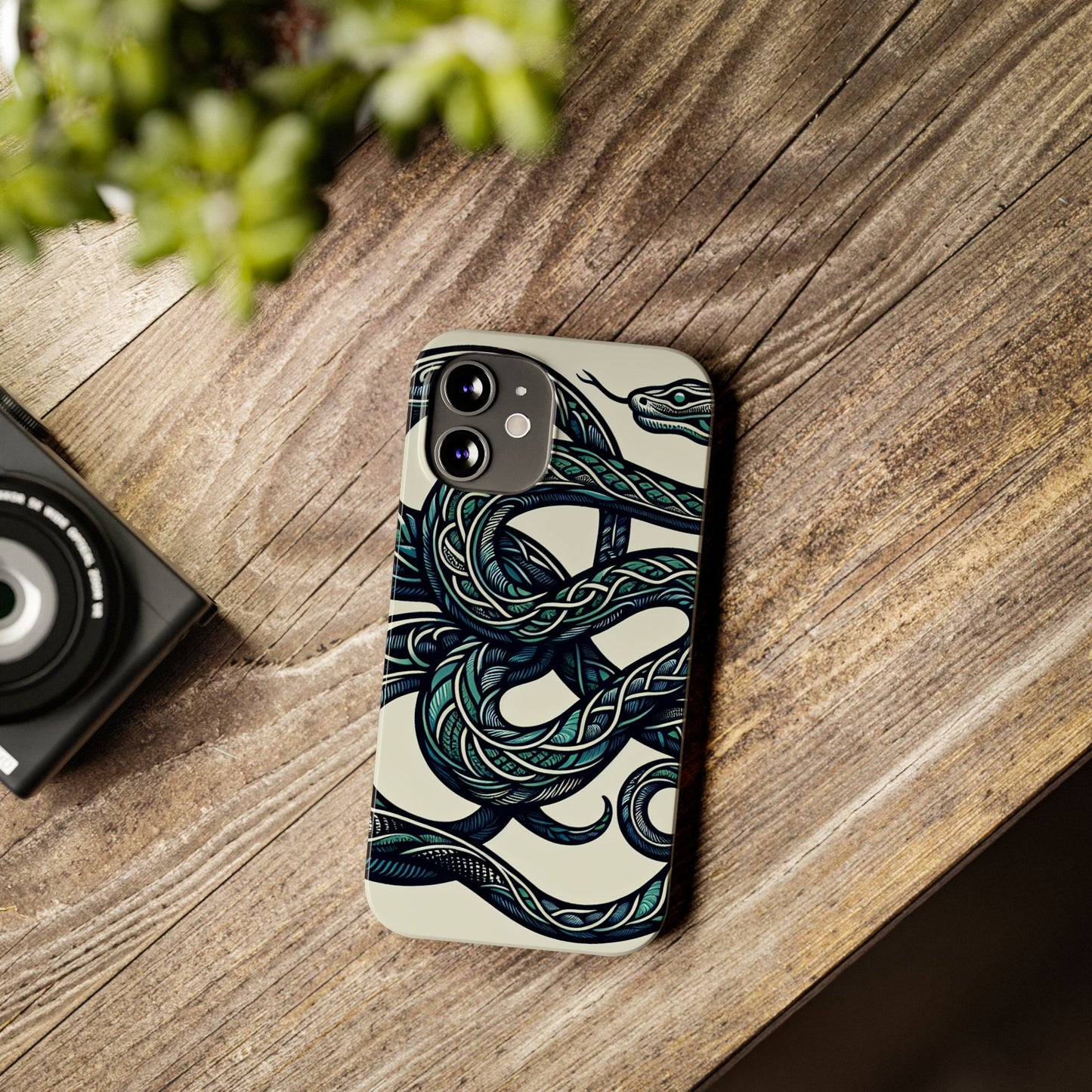 Artistic Snake Slim Phone Case - Unique Design for Nature Lovers