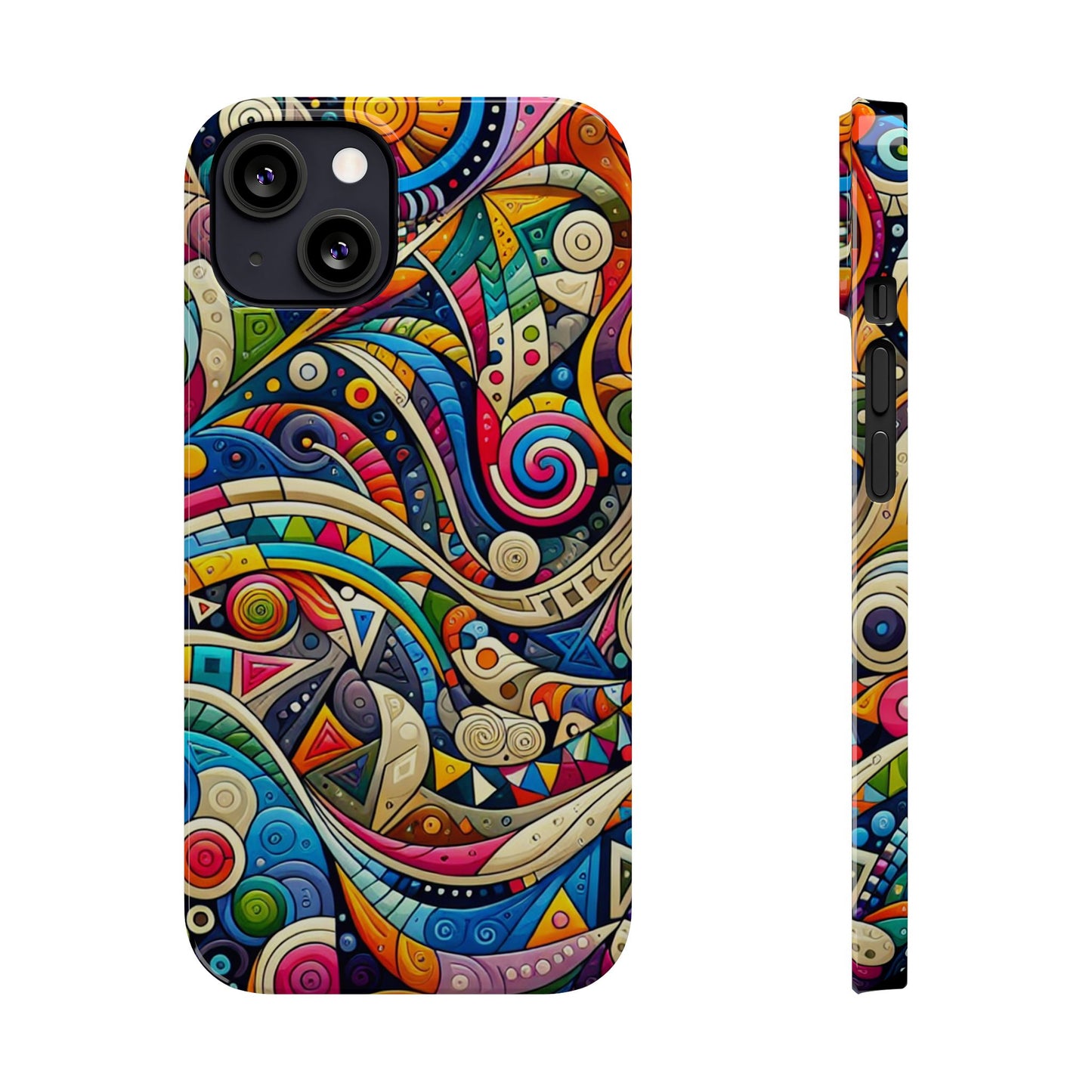 Colorful Abstract Slim Phone Case - Creative Art Design