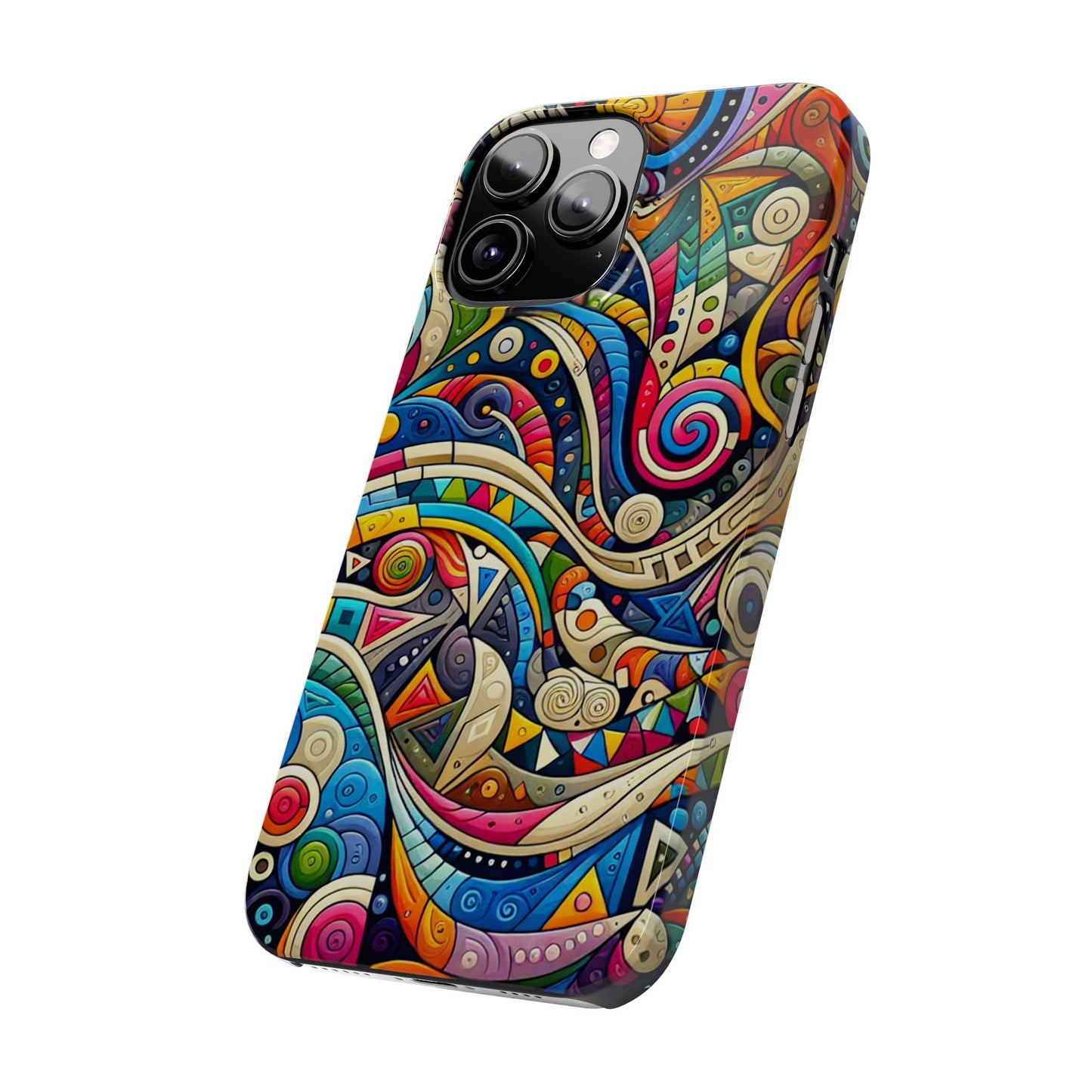 Colorful Abstract Slim Phone Case - Creative Art Design