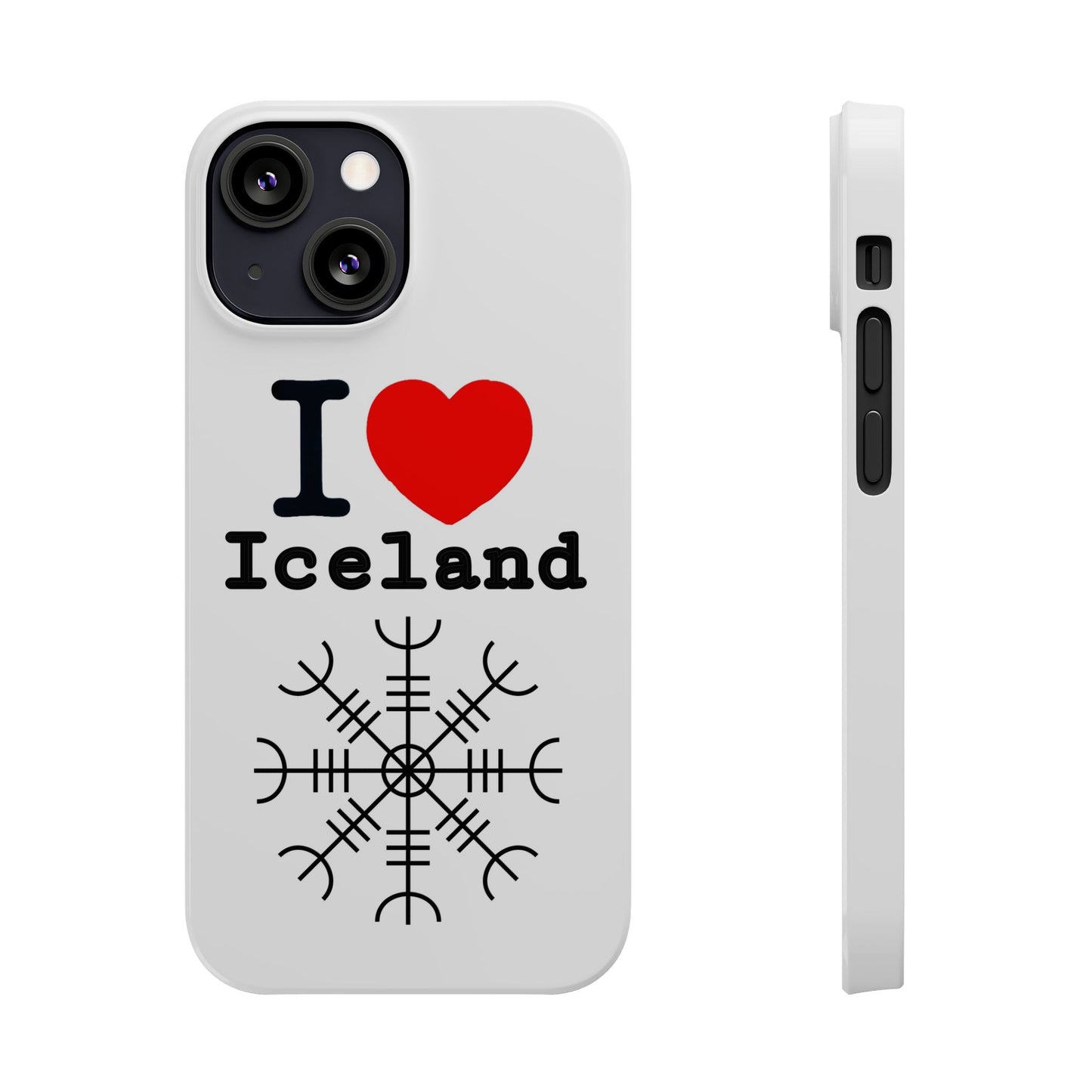 I Love Iceland Slim Phone Case - Stylish & Unique Design for Travelers