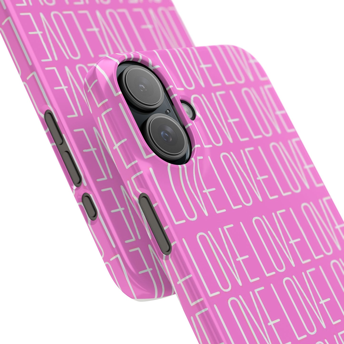 Pink Love Slim Phone Case - Perfect Gift for Valentine's Day, Anniversaries, and Loving Moments