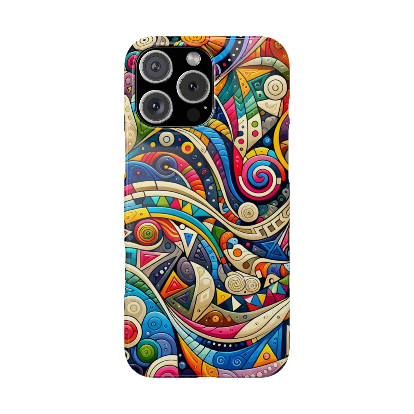 Colorful Abstract Slim Phone Case - Creative Art Design