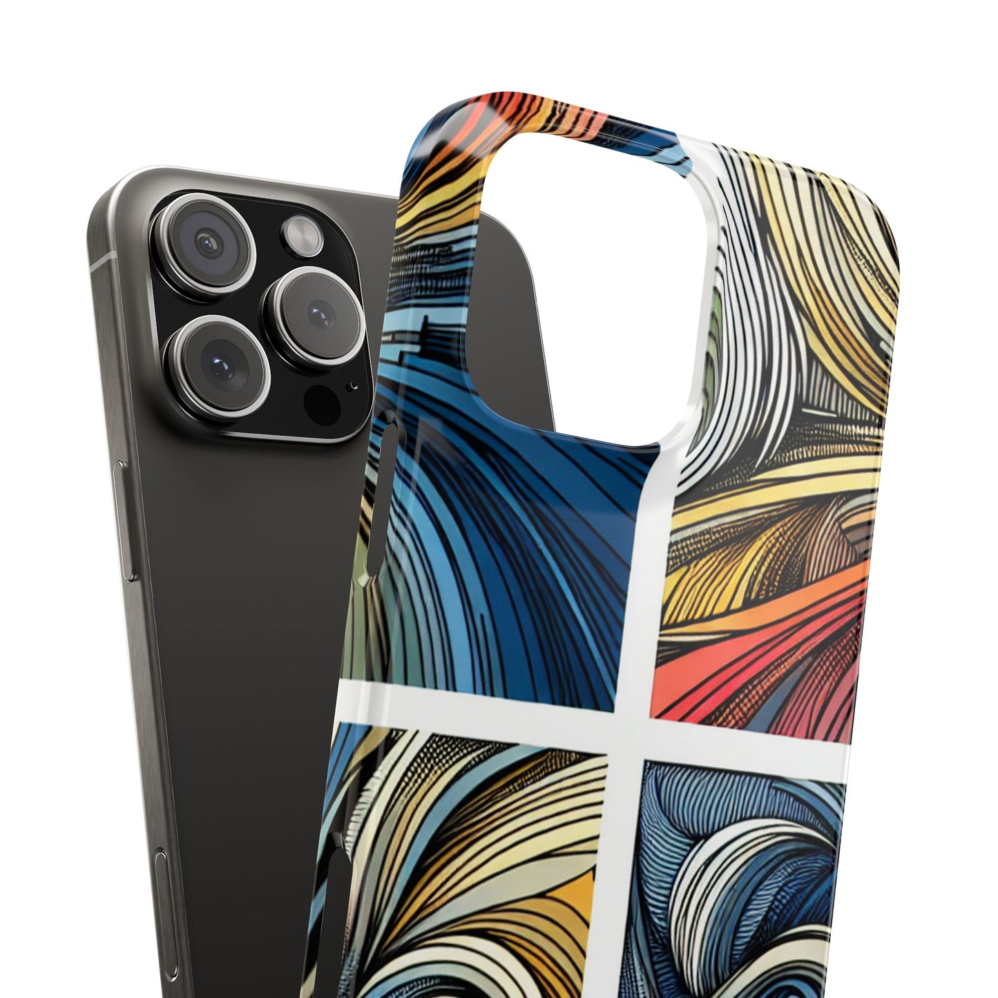 Artistic Slim Phone Cases - Colorful Swirl Design for Creative Souls