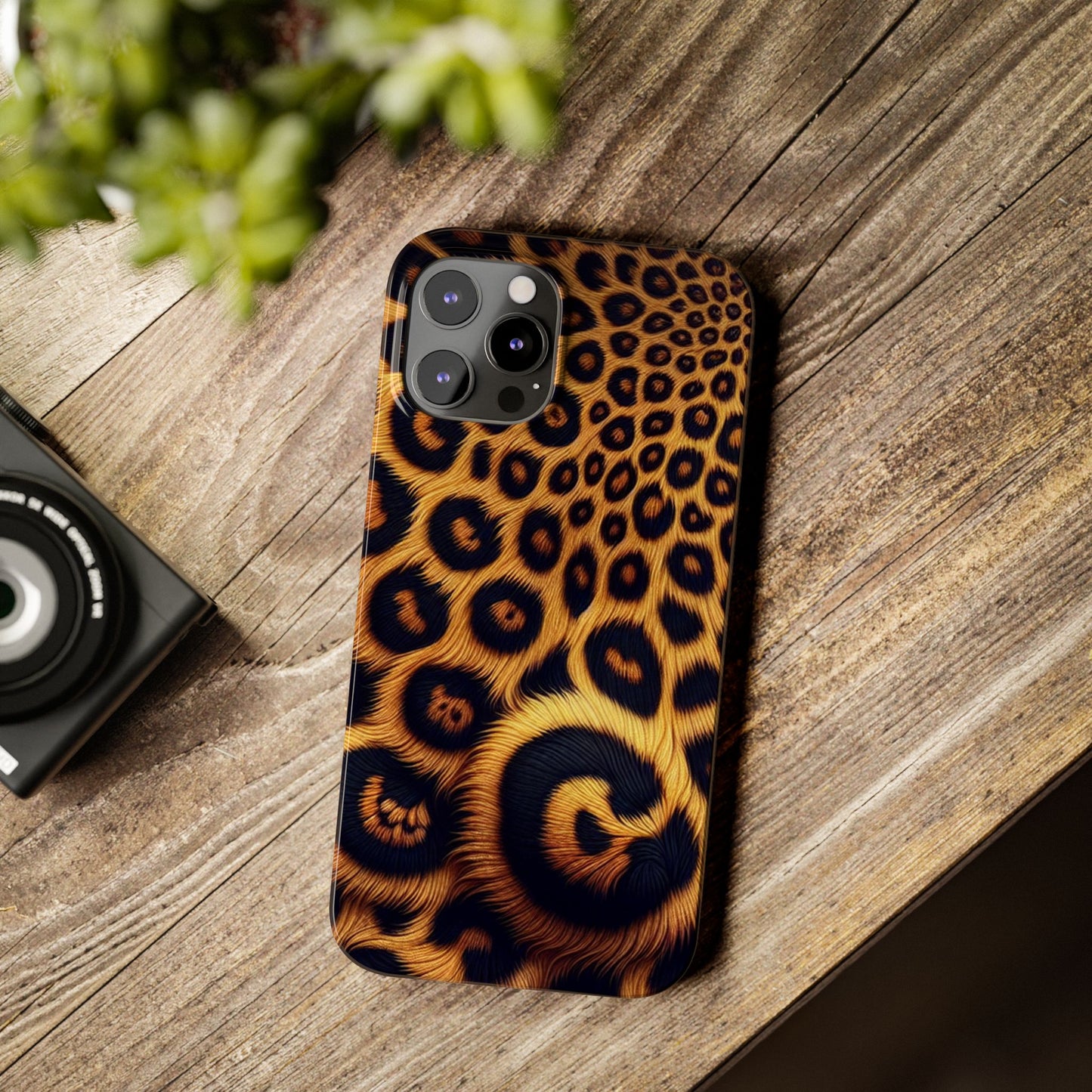 "New" Leopard Print Slim Phone Case - Trendy Animal Design