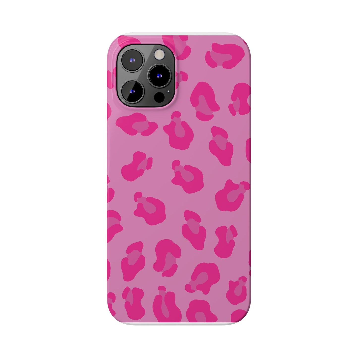 Pink Leopard Print Slim Phone Case - Stylish & Trendy Protection