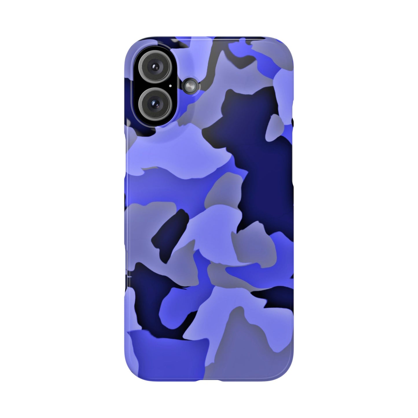 Stylish Slim Phone Case - Blue Abstract Camo Design for Trendsetters