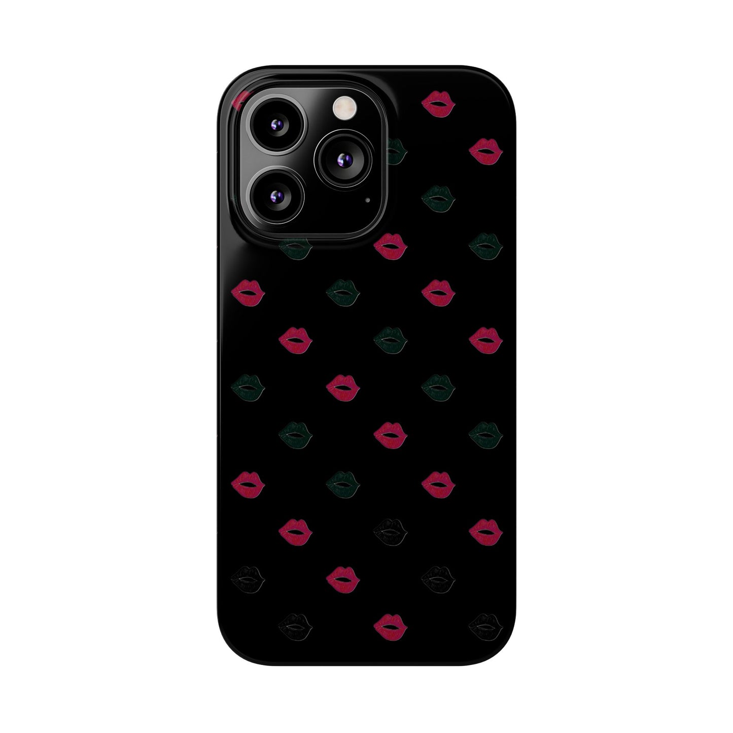 Chic Lip Pattern Slim Phone Case - Stylish Protection for Trendsetters