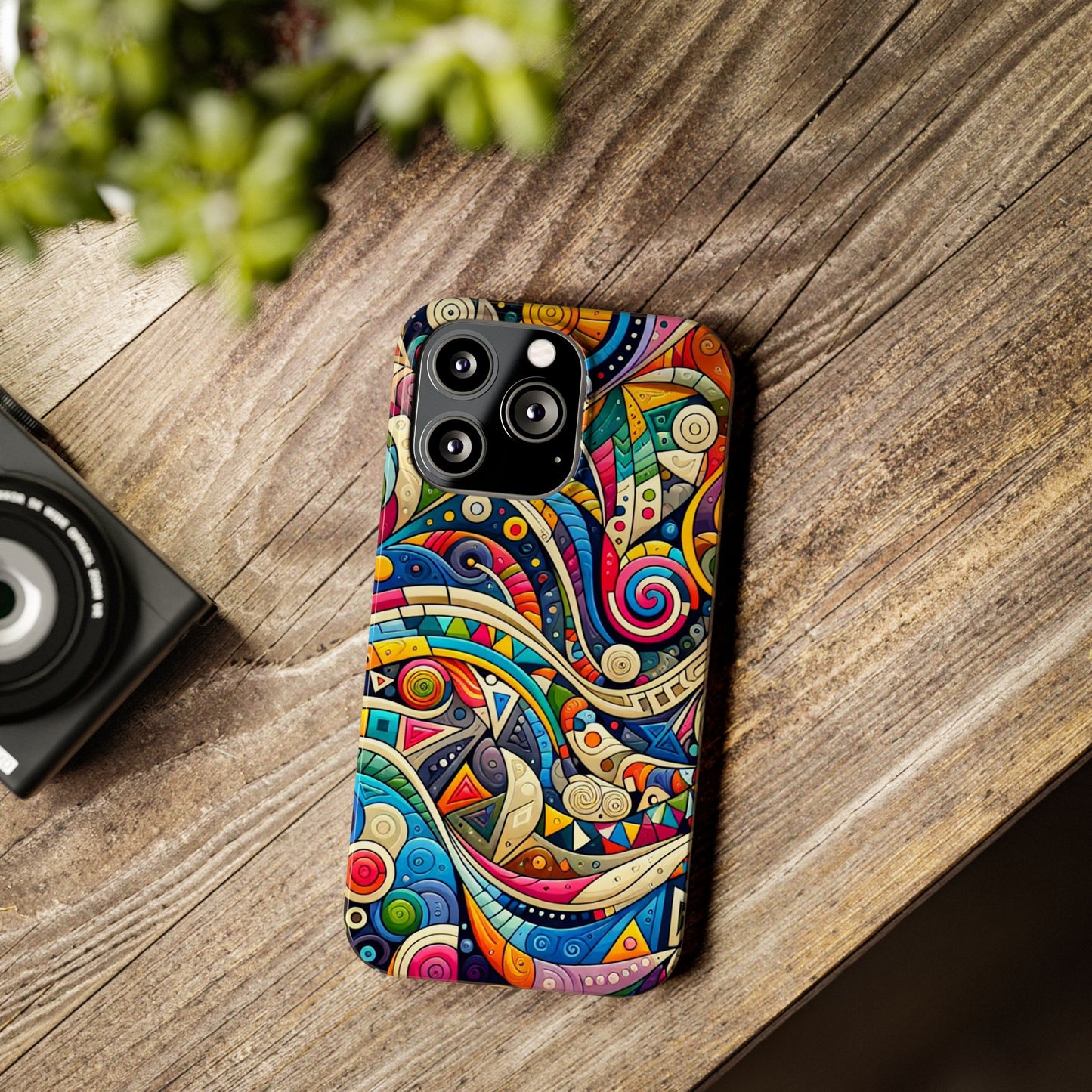 Colorful Abstract Slim Phone Case - Creative Art Design