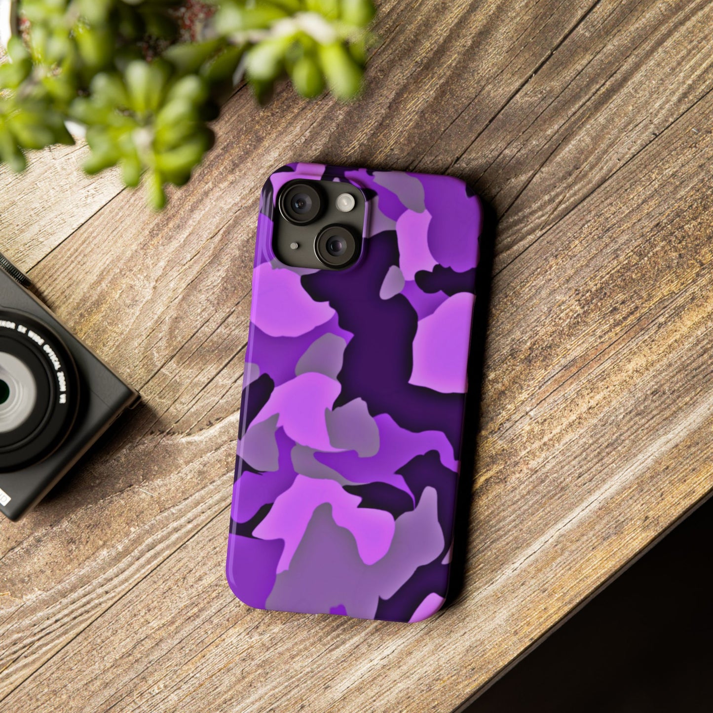 Colorful Purple Abstract Slim Phone Case - Stylish Mobile Accessory for Trendsetters