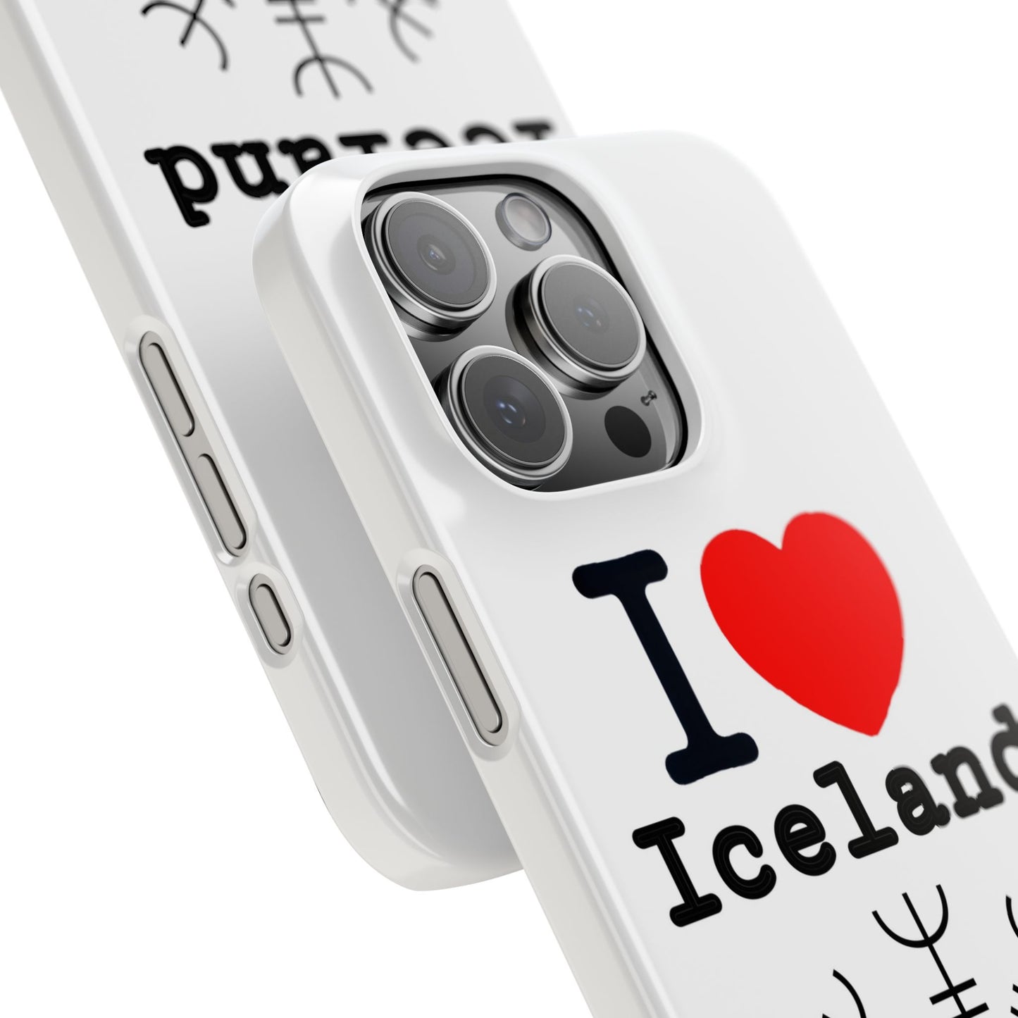 I Love Iceland Slim Phone Case - Stylish & Unique Design for Travelers