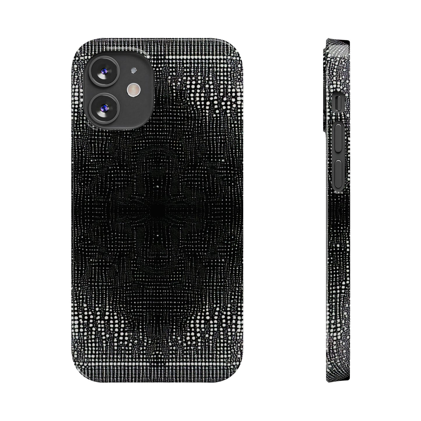 Glamorous Black Diamond Pattern Slim Phone Case