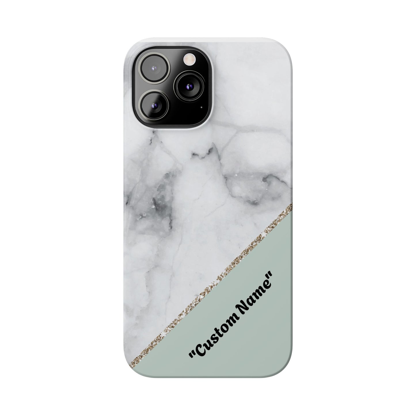 Custom Marble Slim Phone Case - Personalized Design for Trendy Protection