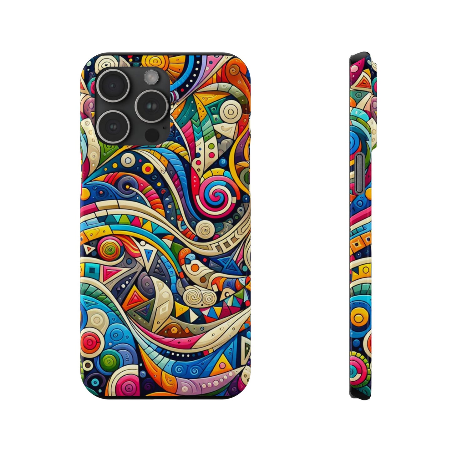 Colorful Abstract Slim Phone Case - Creative Art Design