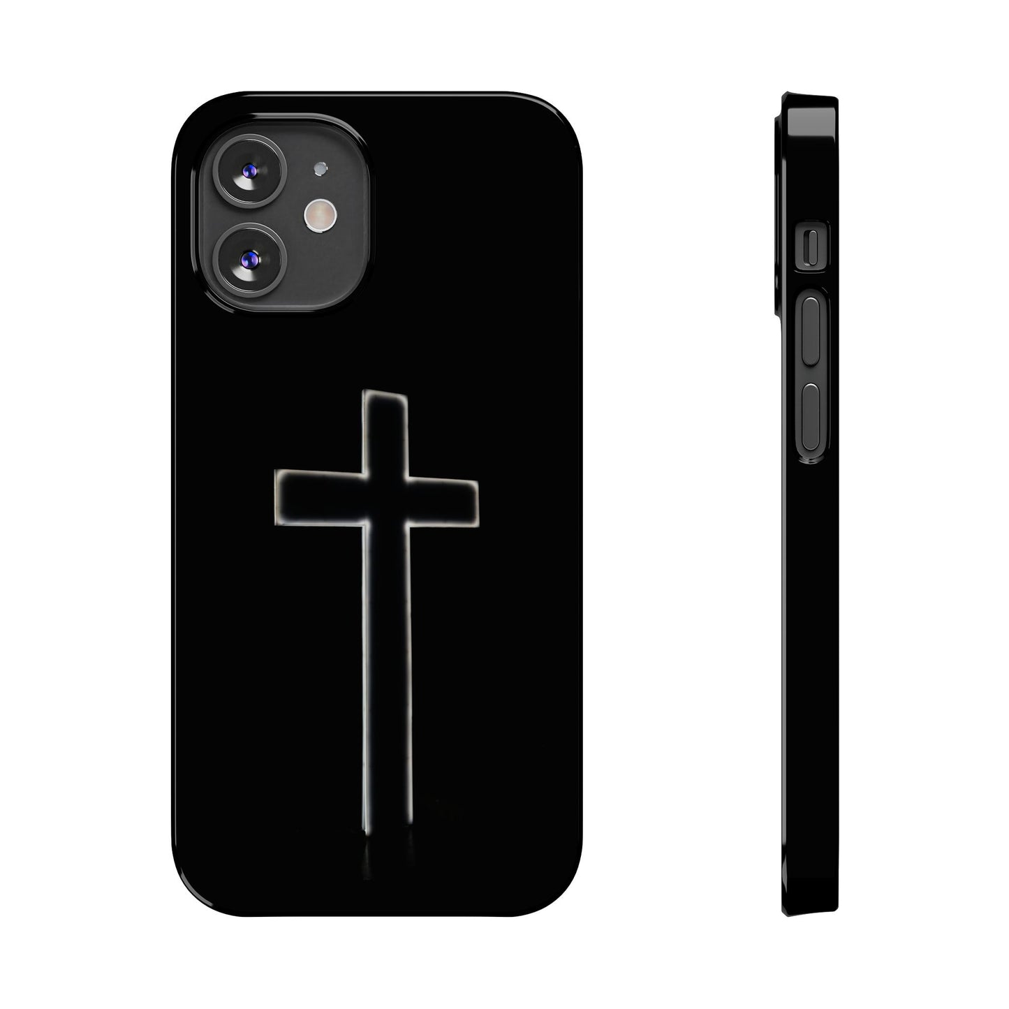 Inspirational Slim Phone Case with Cross Design