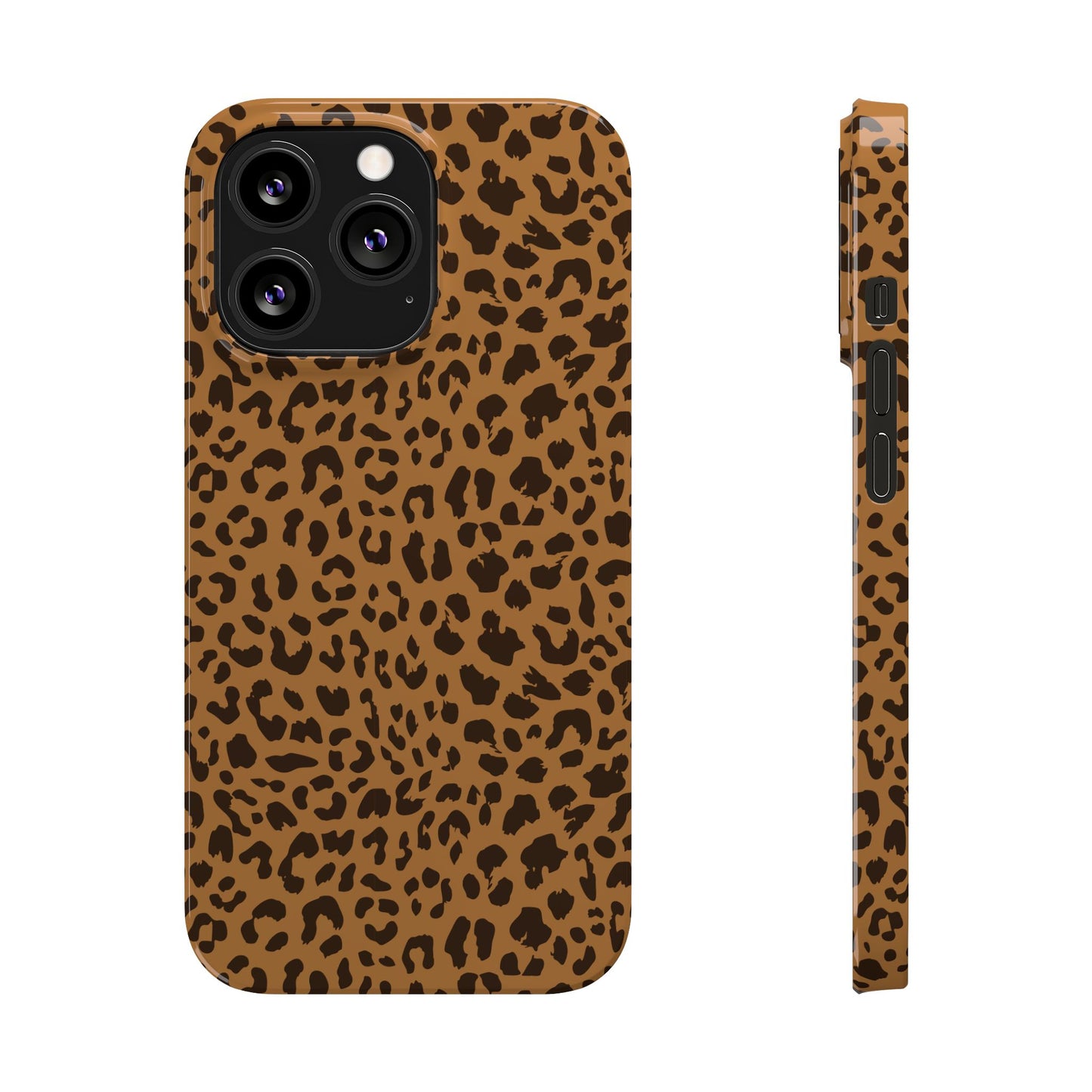 Sleek Leopard Print Slim Phone Case - Stylish & Durable Protection