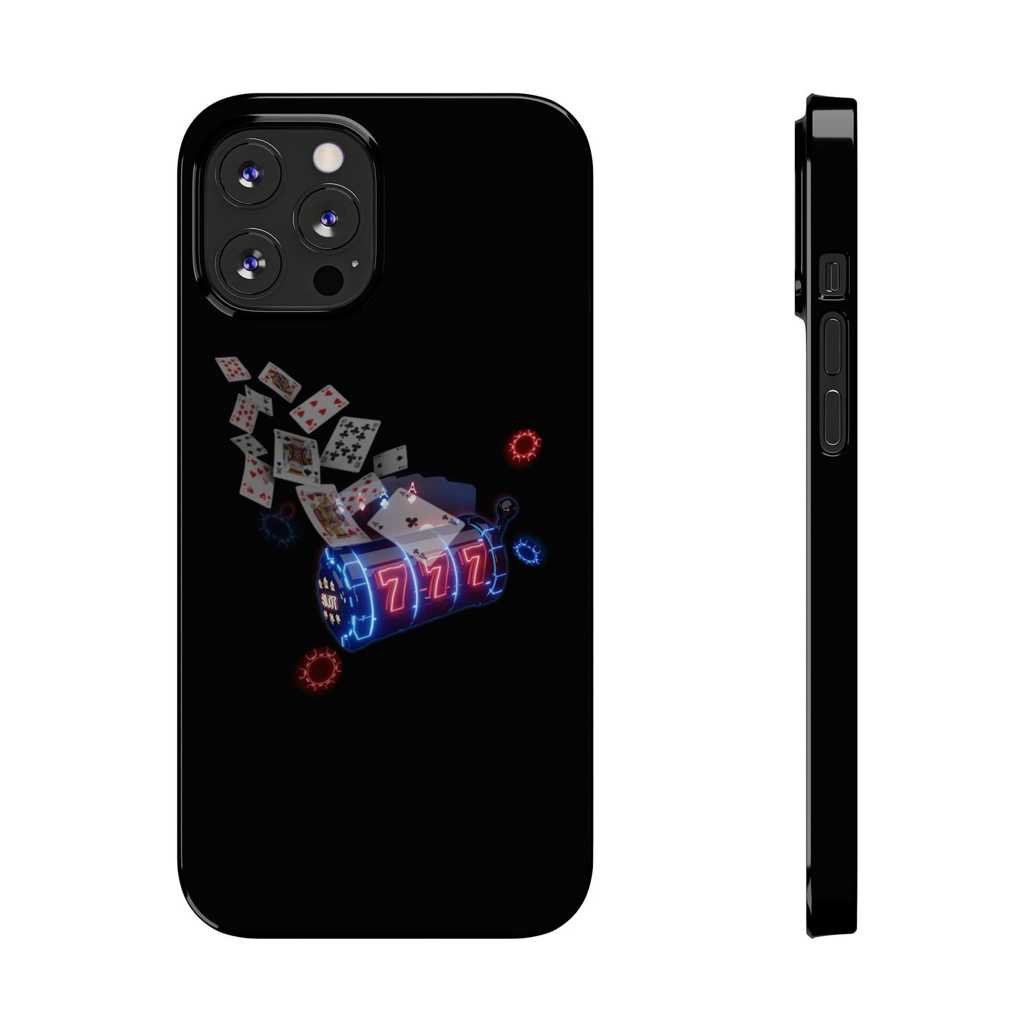 Lucky 777 Slim Phone Case - Casino Vibe, Perfect for Gamblers and Card Players