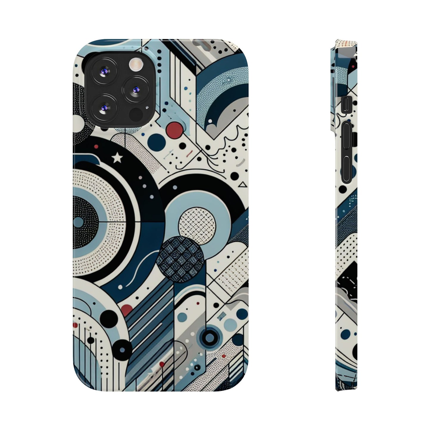 Stylish Geometric Slim Phone Case - Modern Abstract Design