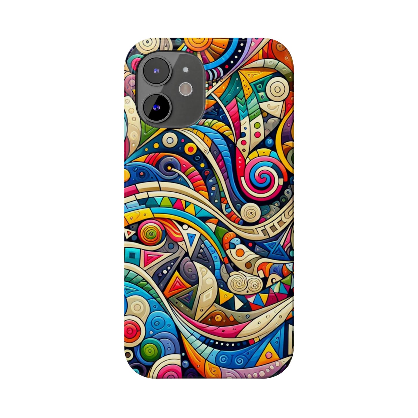 Colorful Abstract Slim Phone Case - Creative Art Design