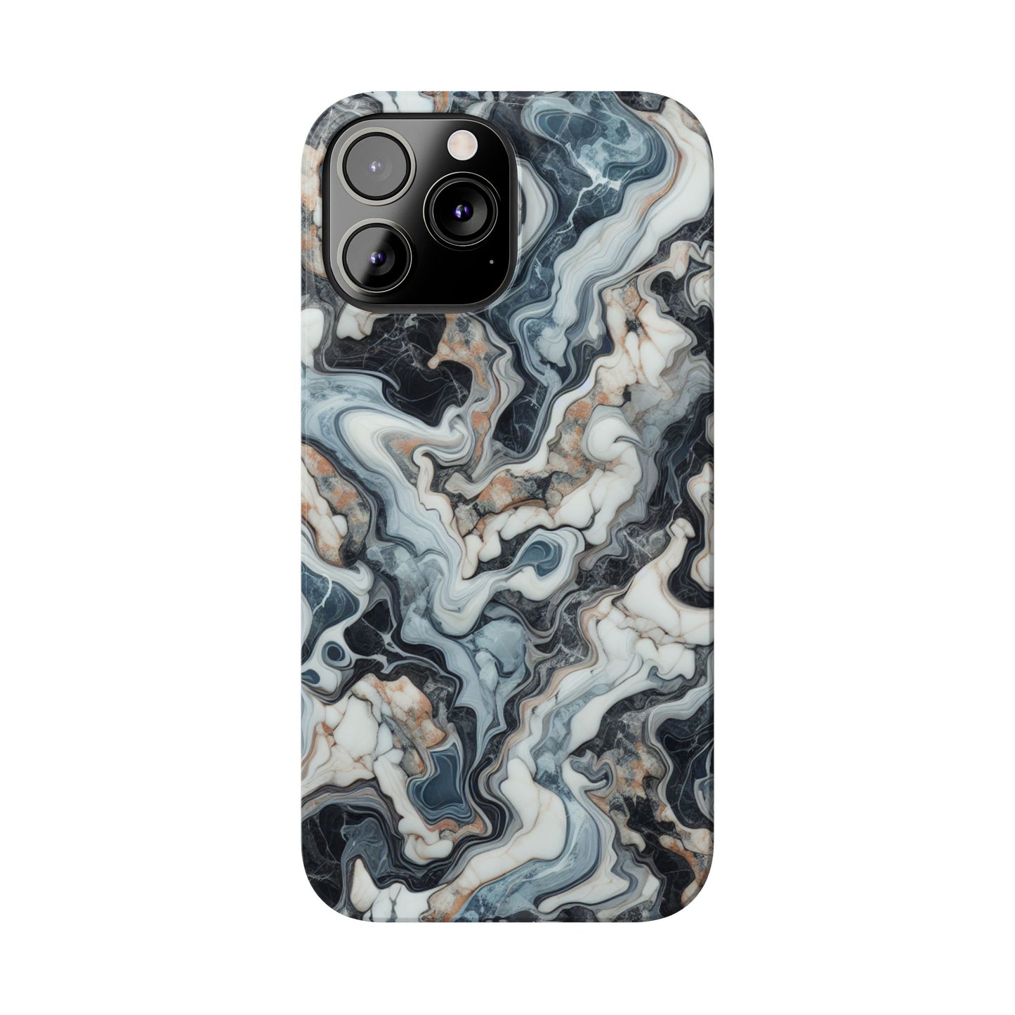 Artistic Marble Slim Phone Case - Elegant Design for Modern Aesthetics