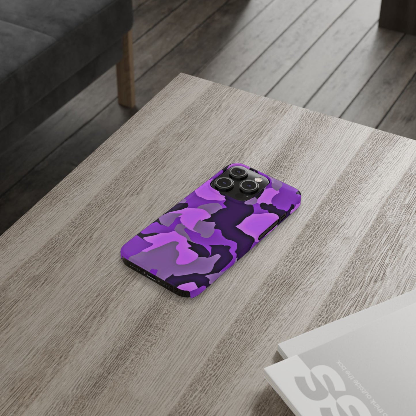 Colorful Purple Abstract Slim Phone Case - Stylish Mobile Accessory for Trendsetters