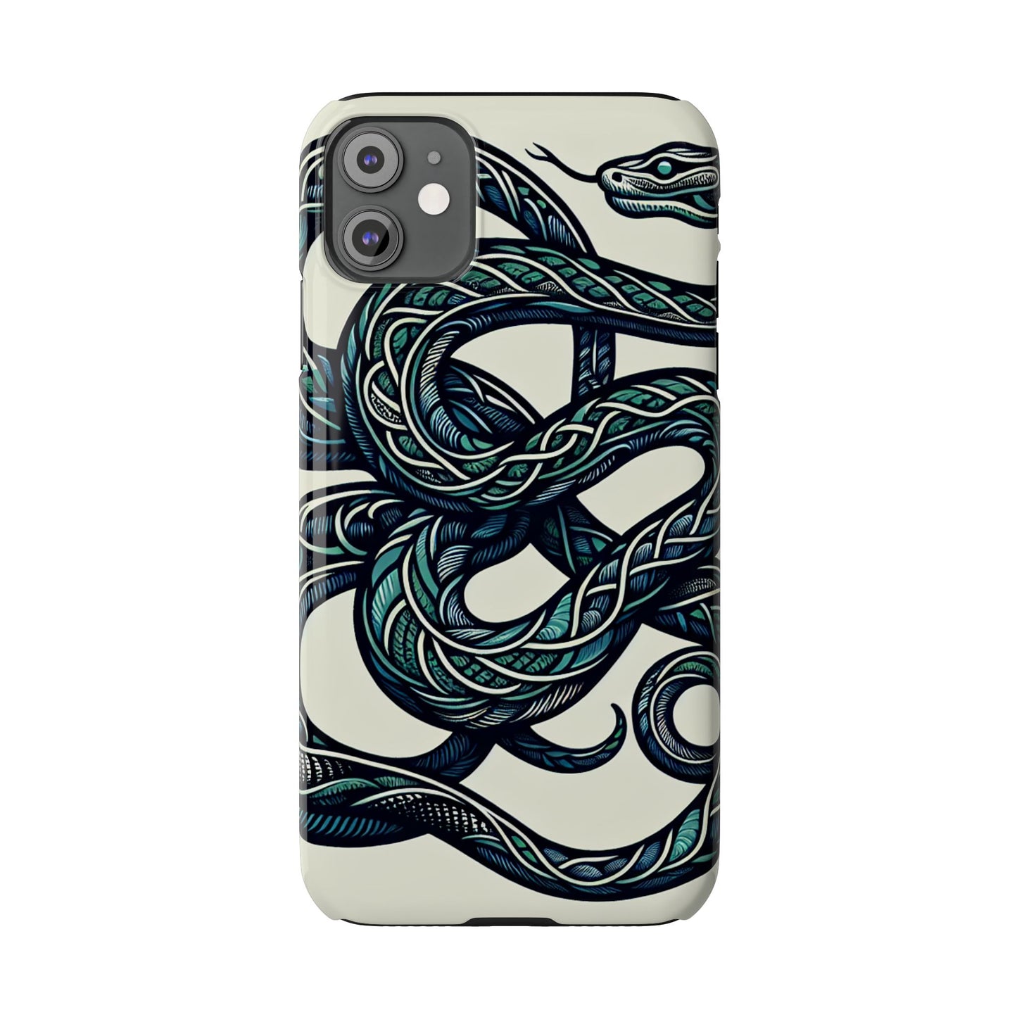 Artistic Snake Slim Phone Case - Unique Design for Nature Lovers