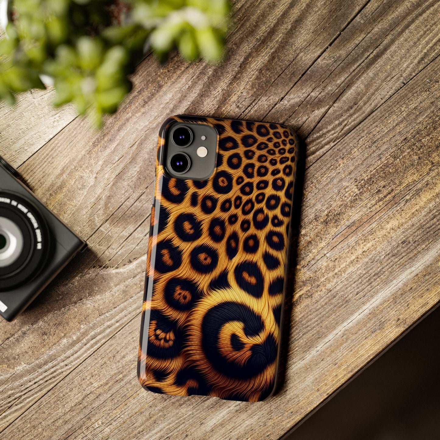 "New" Leopard Print Slim Phone Case - Trendy Animal Design