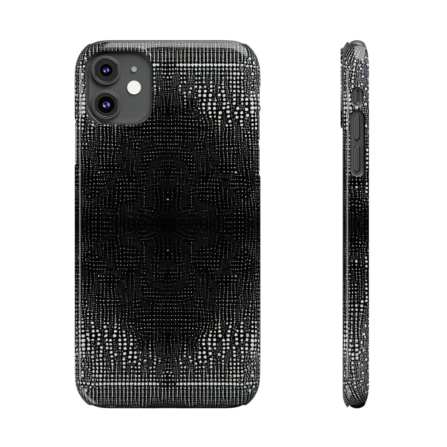 Glamorous Black Diamond Pattern Slim Phone Case