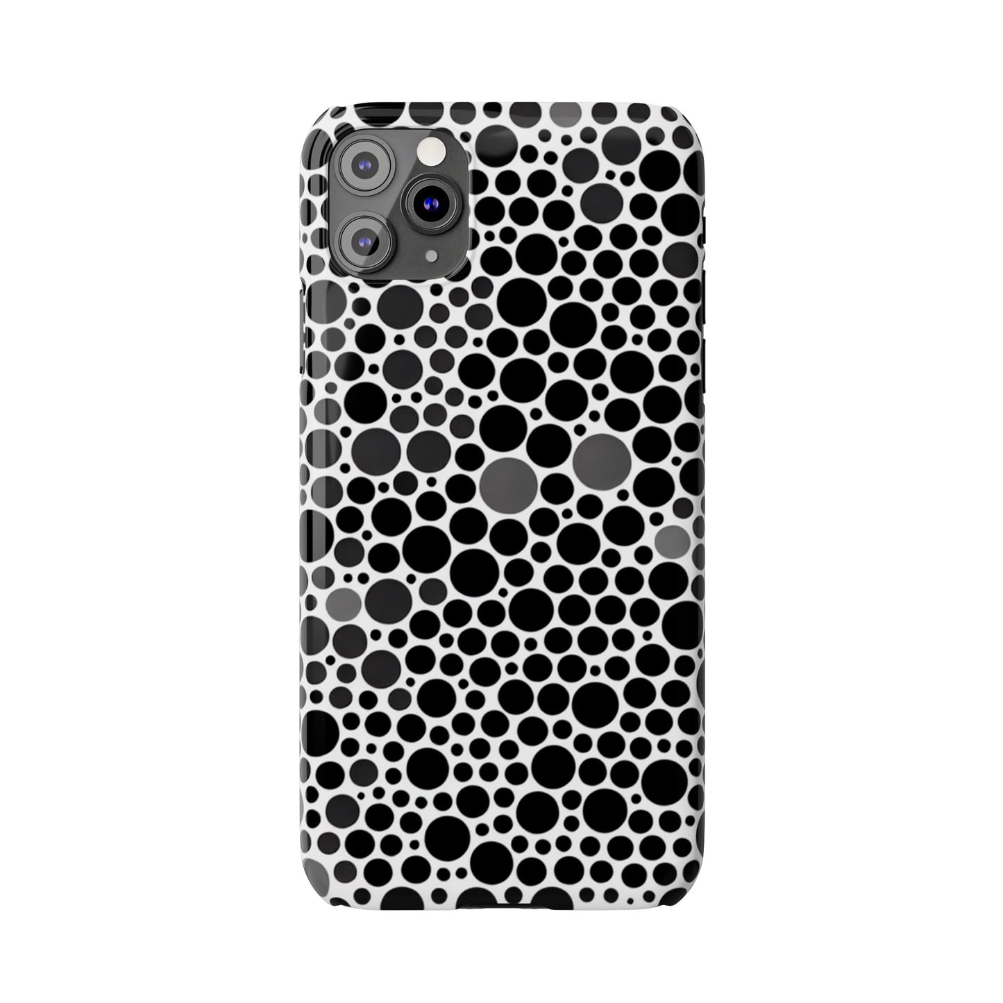 Modern Black Polka Dot Slim Phone Case - Stylish & Protective Cover